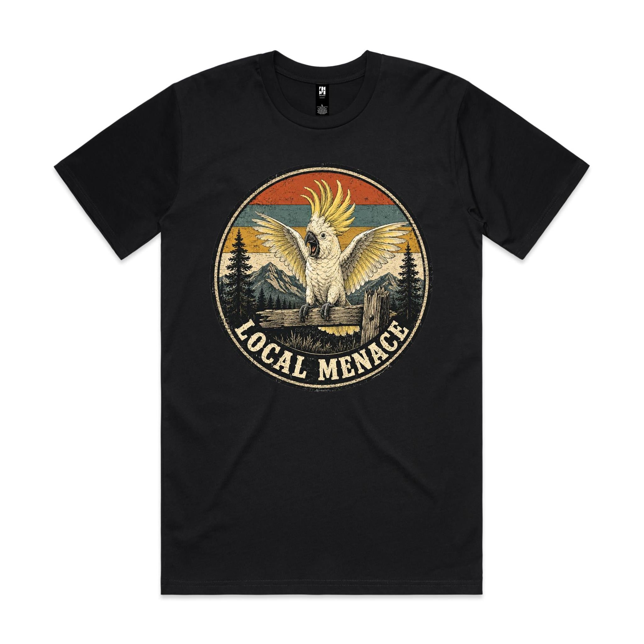 Local Menace — Cockatoo Retro Badge Tee