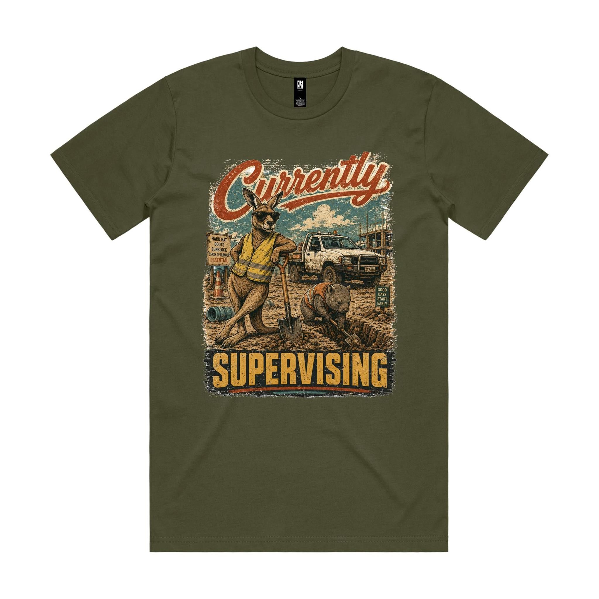 Currently Supervising — Kangaroo & Wombat Tradie Tee