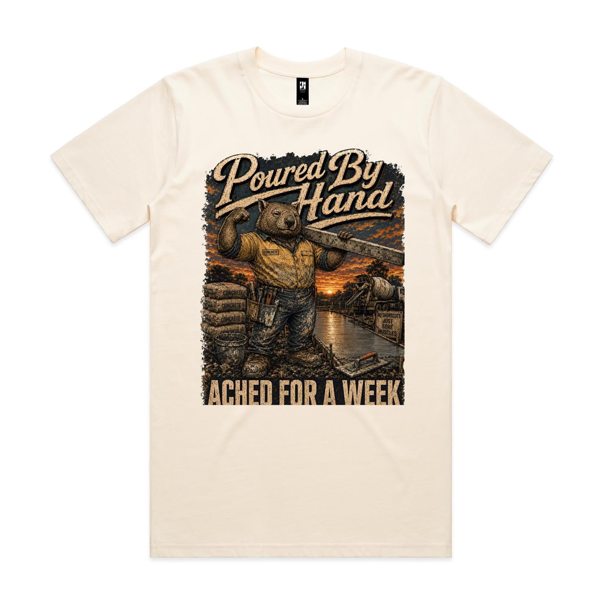 Poured By Hand | Wombat Concreter Tee