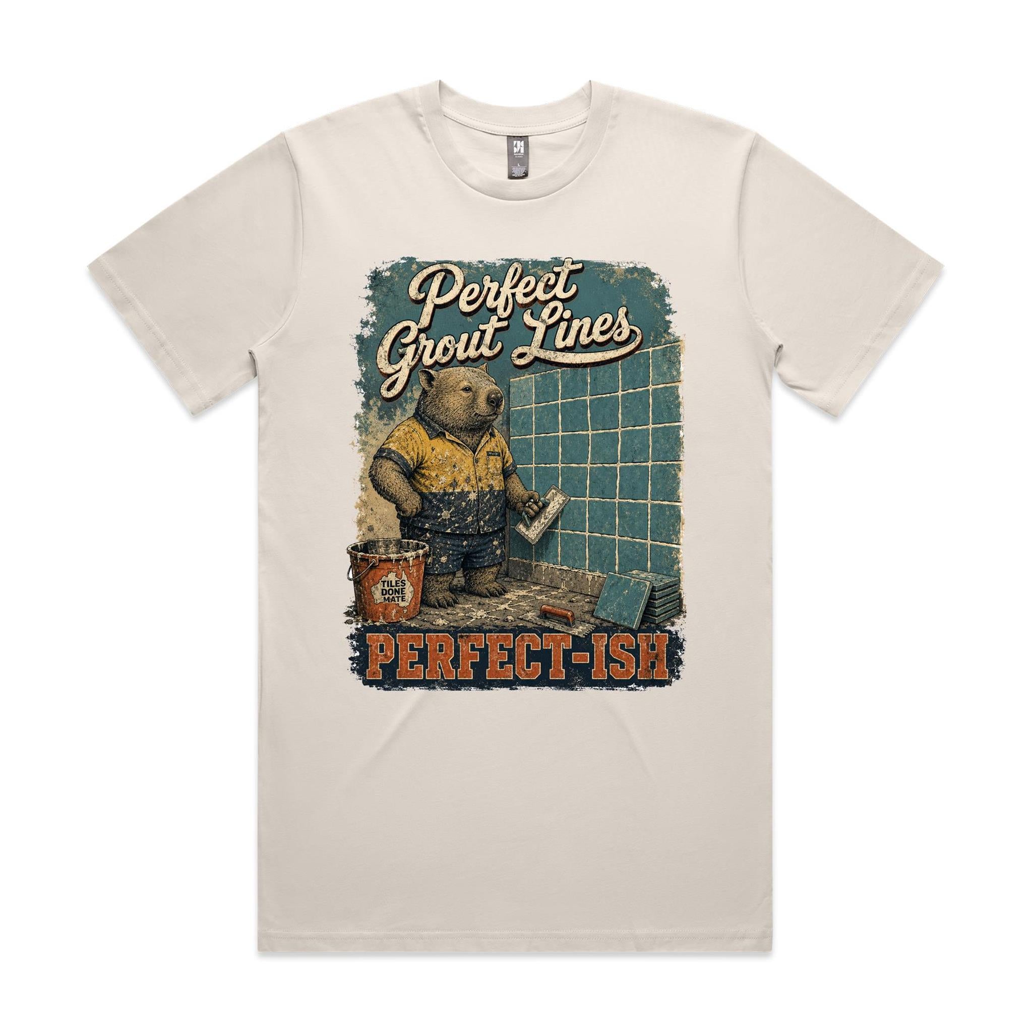 Perfect Grout Lines — Perfect-ish | Wombat Tiler Tee
