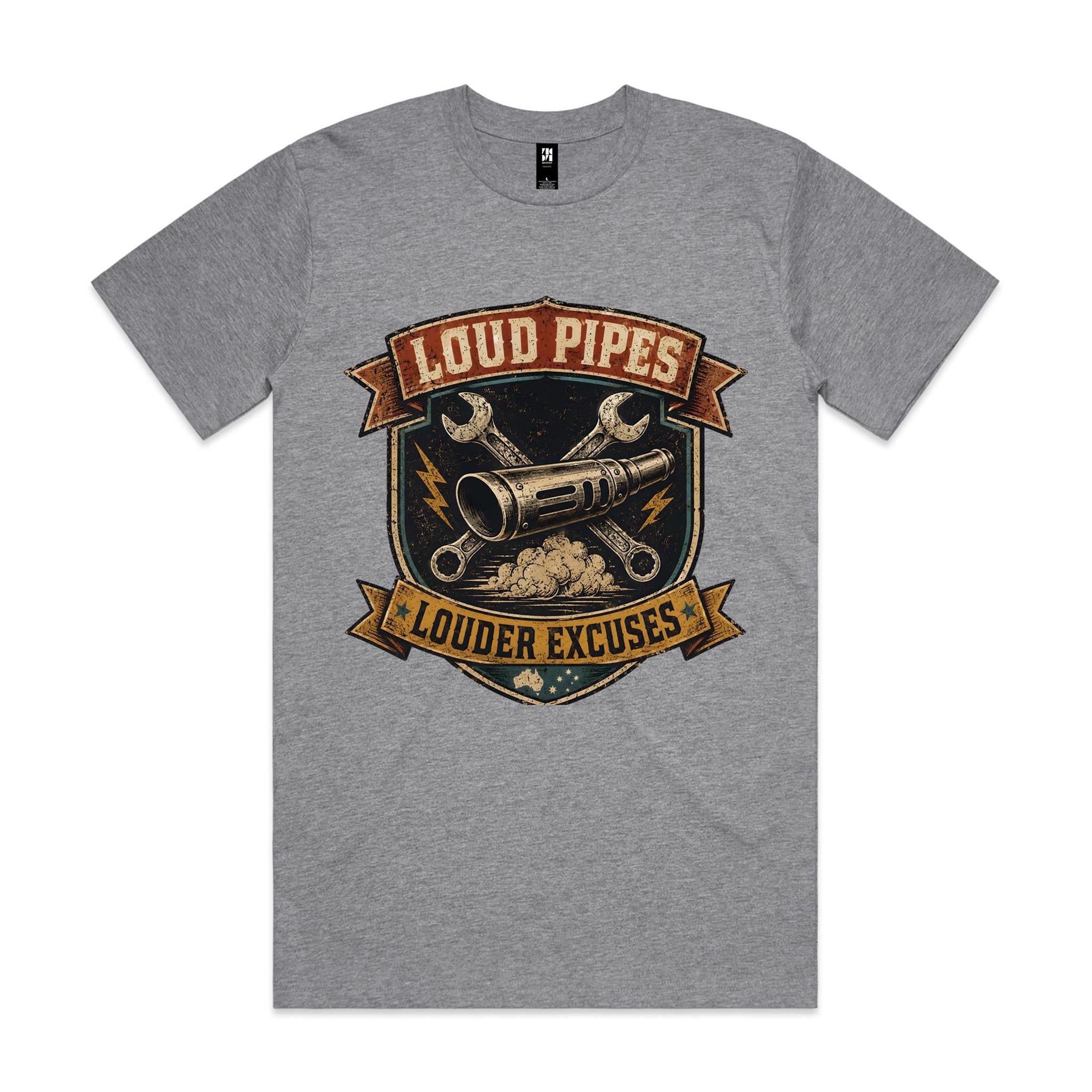 Loud Pipes, Louder Excuses — Motorbike Tee