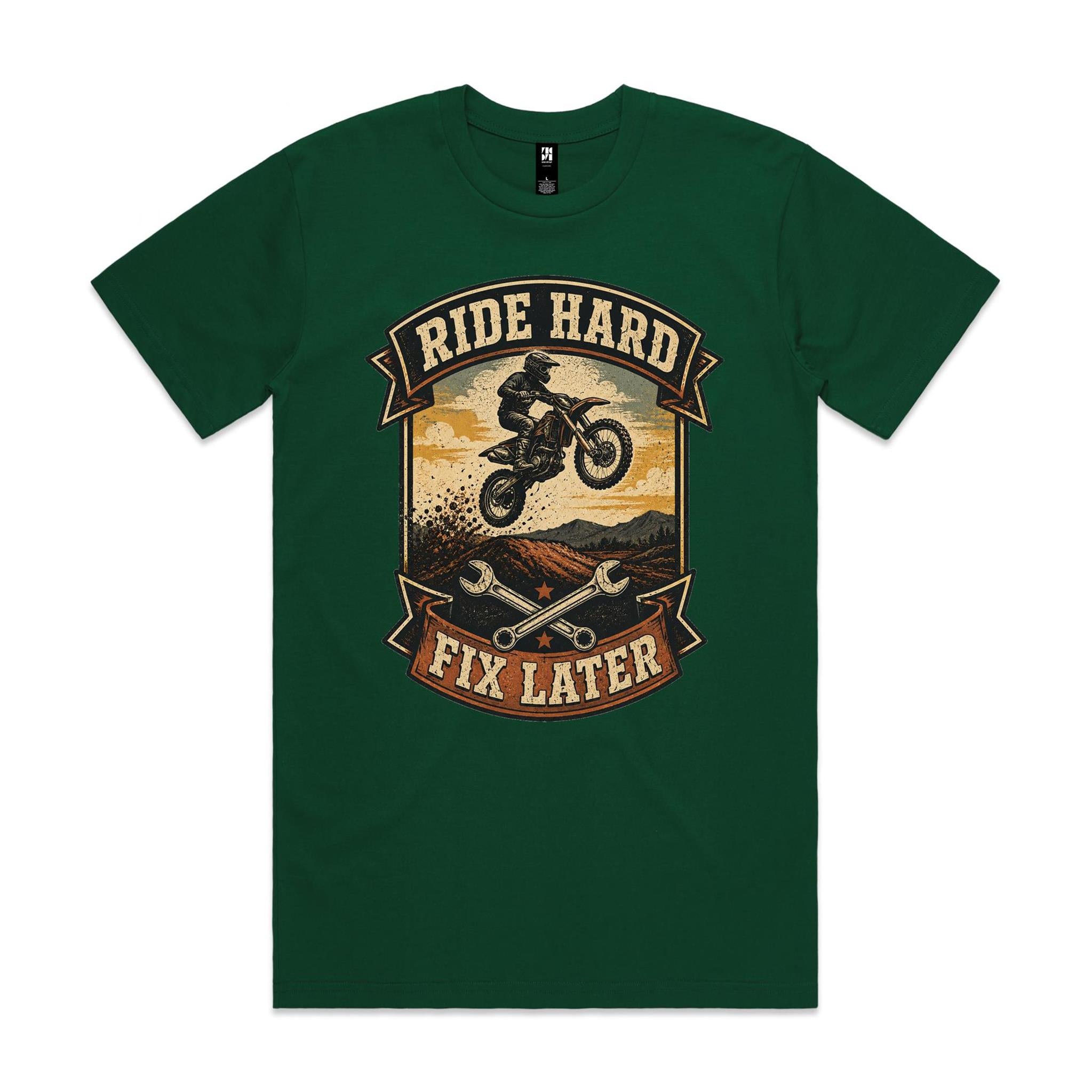 Ride Hard, Fix Later — Dirt Bike Tee