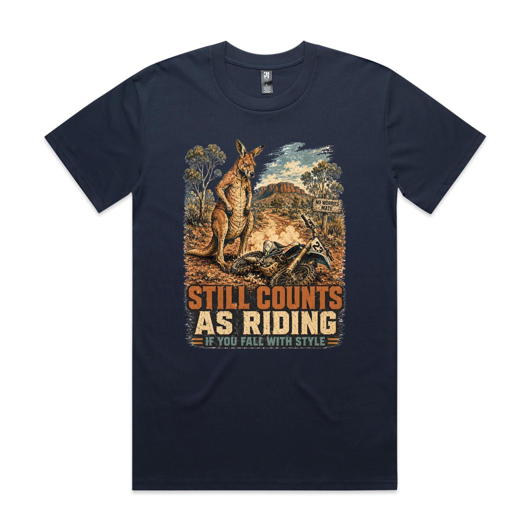 Still Counts as Riding — Kangaroo Dirt Bike Tee
