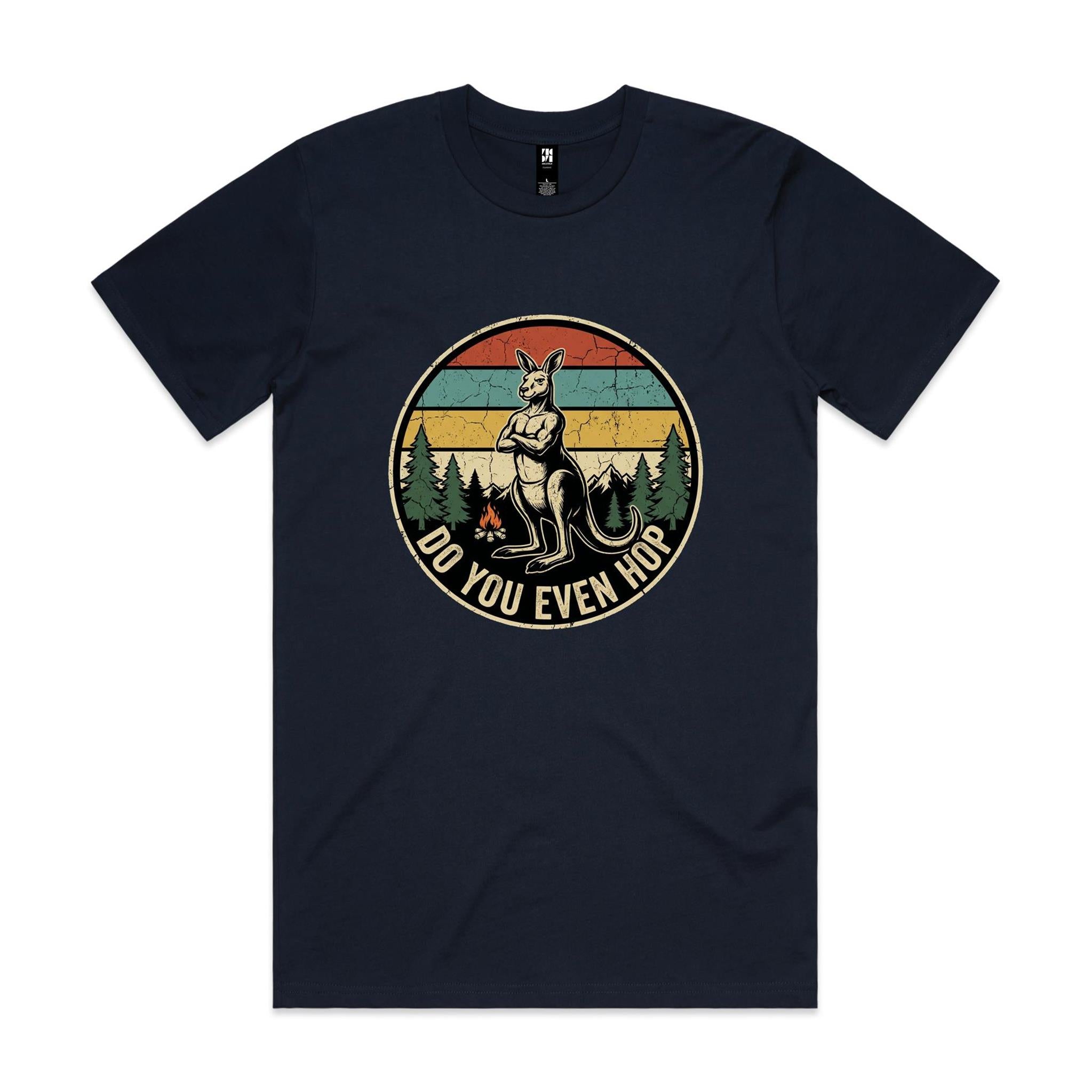 Do You Even Hop — Buff Kangaroo Retro Gym Tee