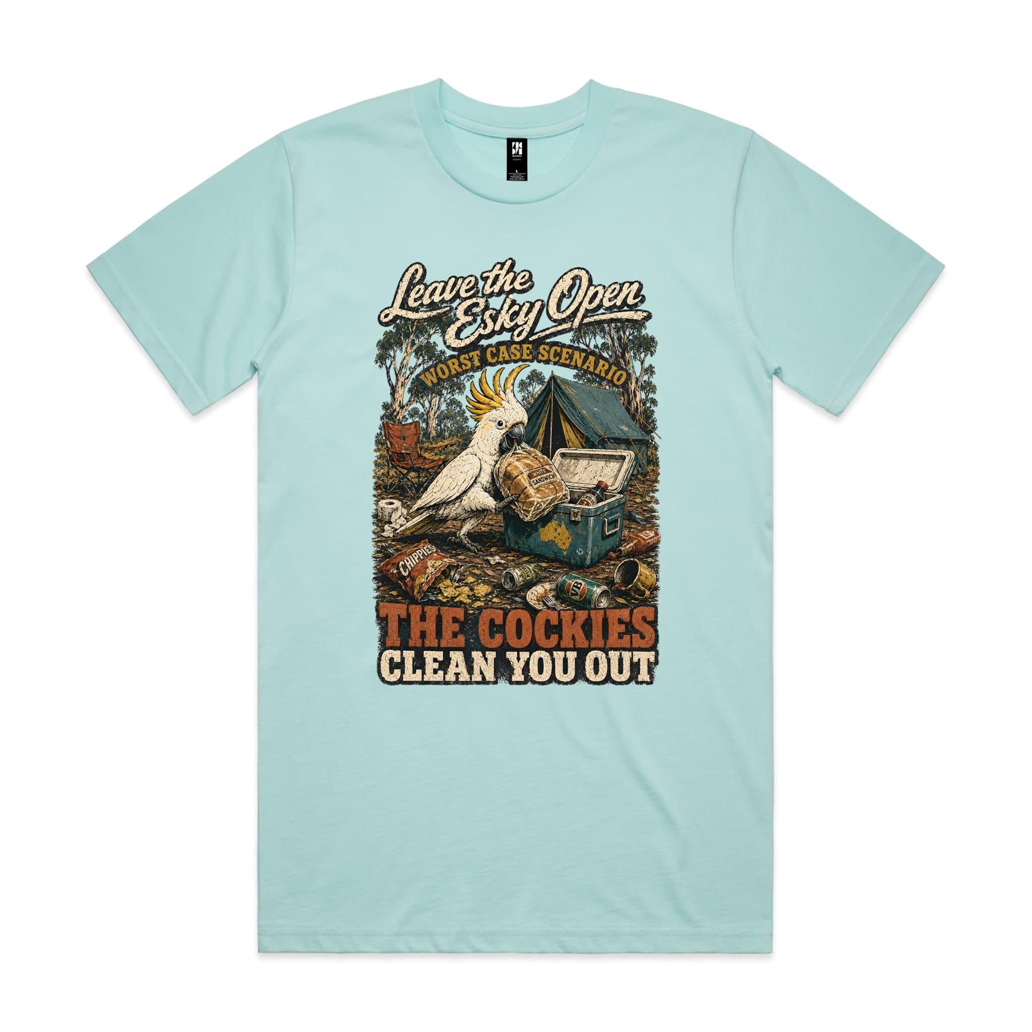 Leave the Esky Open — The Cockies Clean You Out | Cockatoo Camping Tee