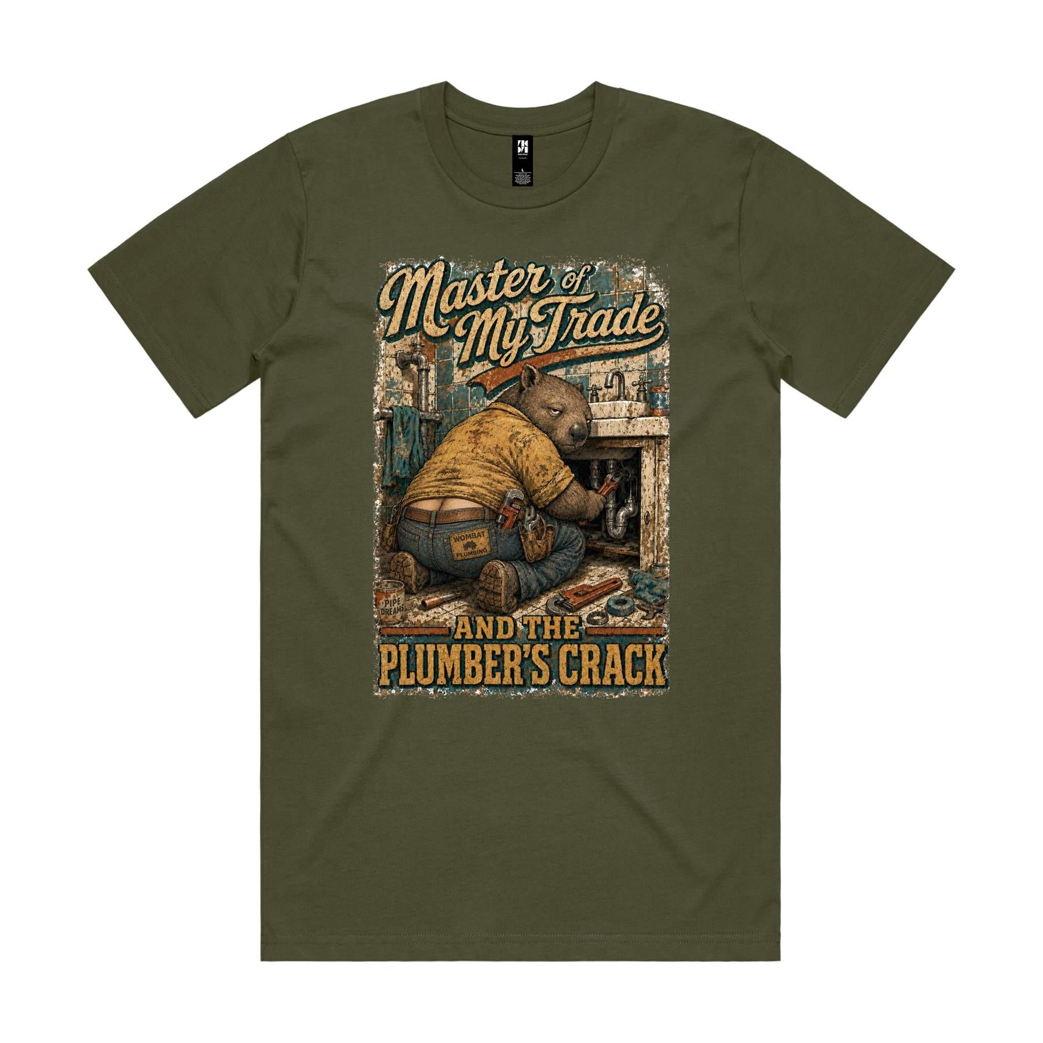 Master of My Trade — And the Plumber's Crack | Wombat Plumber Tee