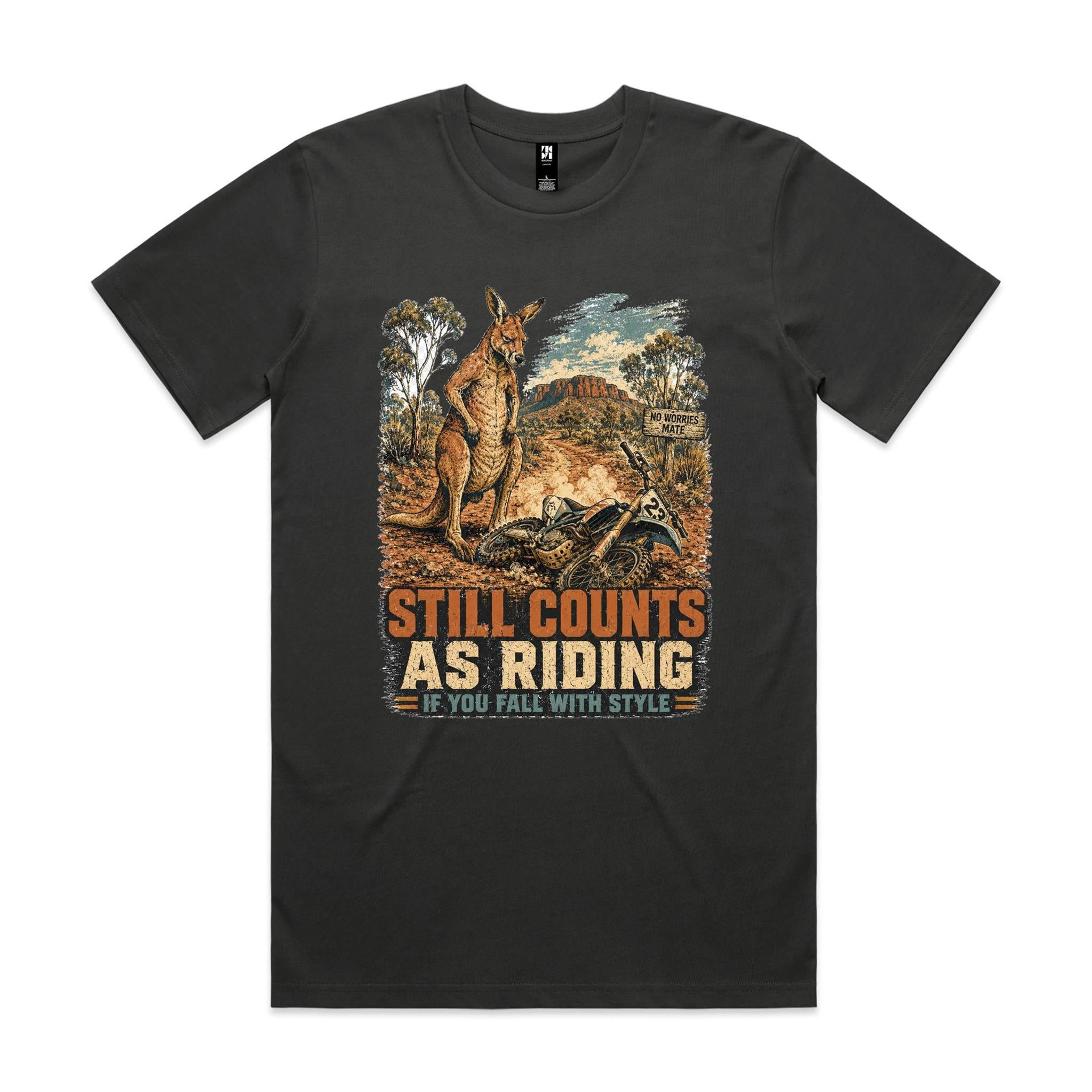 Still Counts as Riding — Kangaroo Dirt Bike Tee
