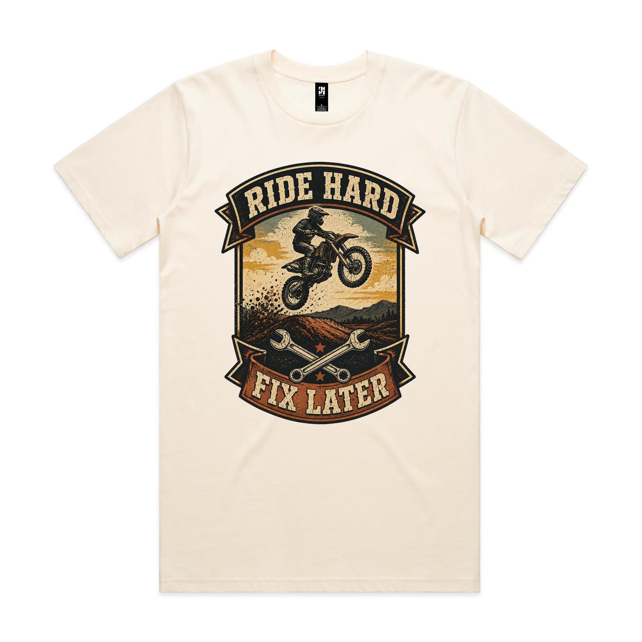 Ride Hard, Fix Later — Dirt Bike Tee