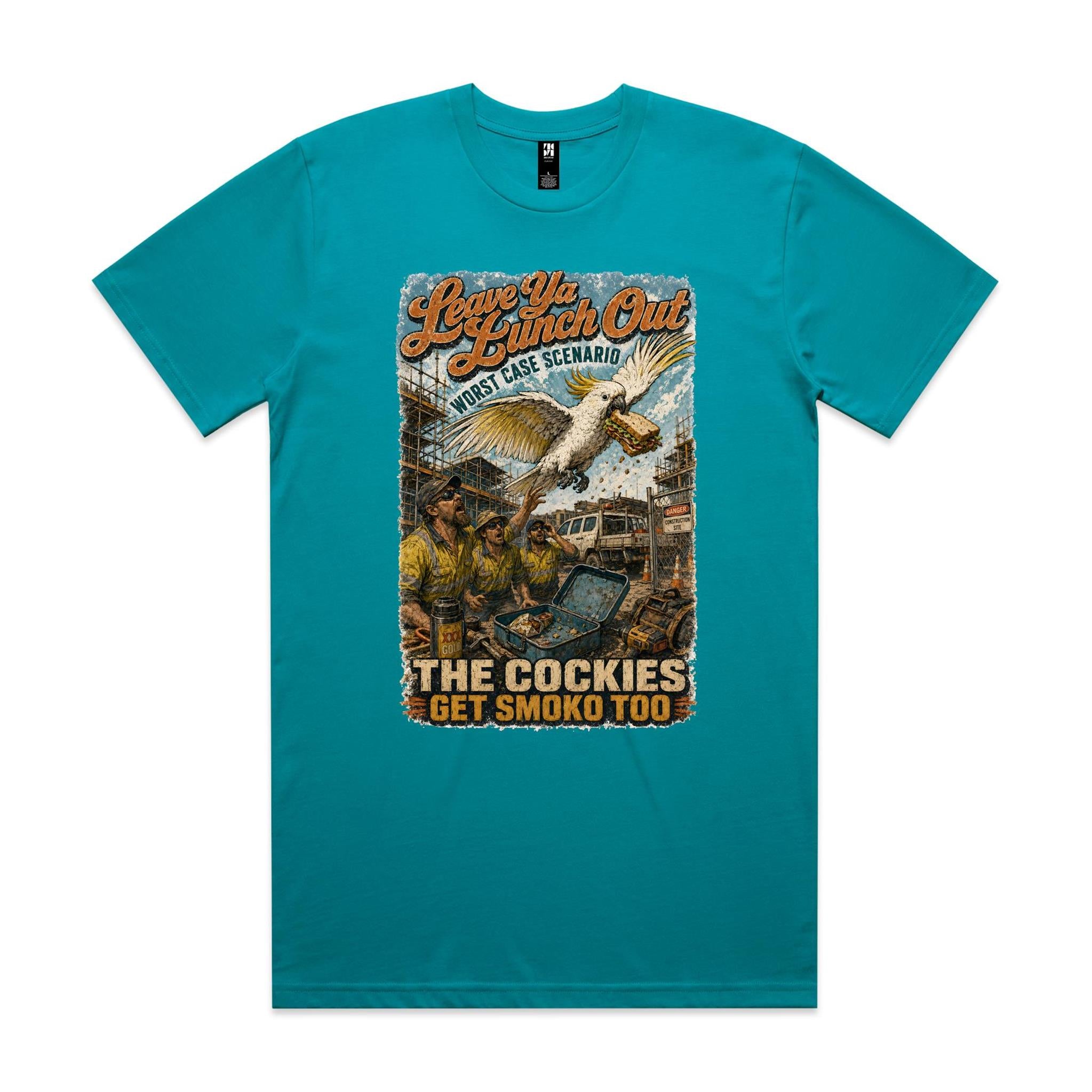 Leave Ya Lunch Out — The Cockies Get Smoko Too | Cockatoo Tradie Tee