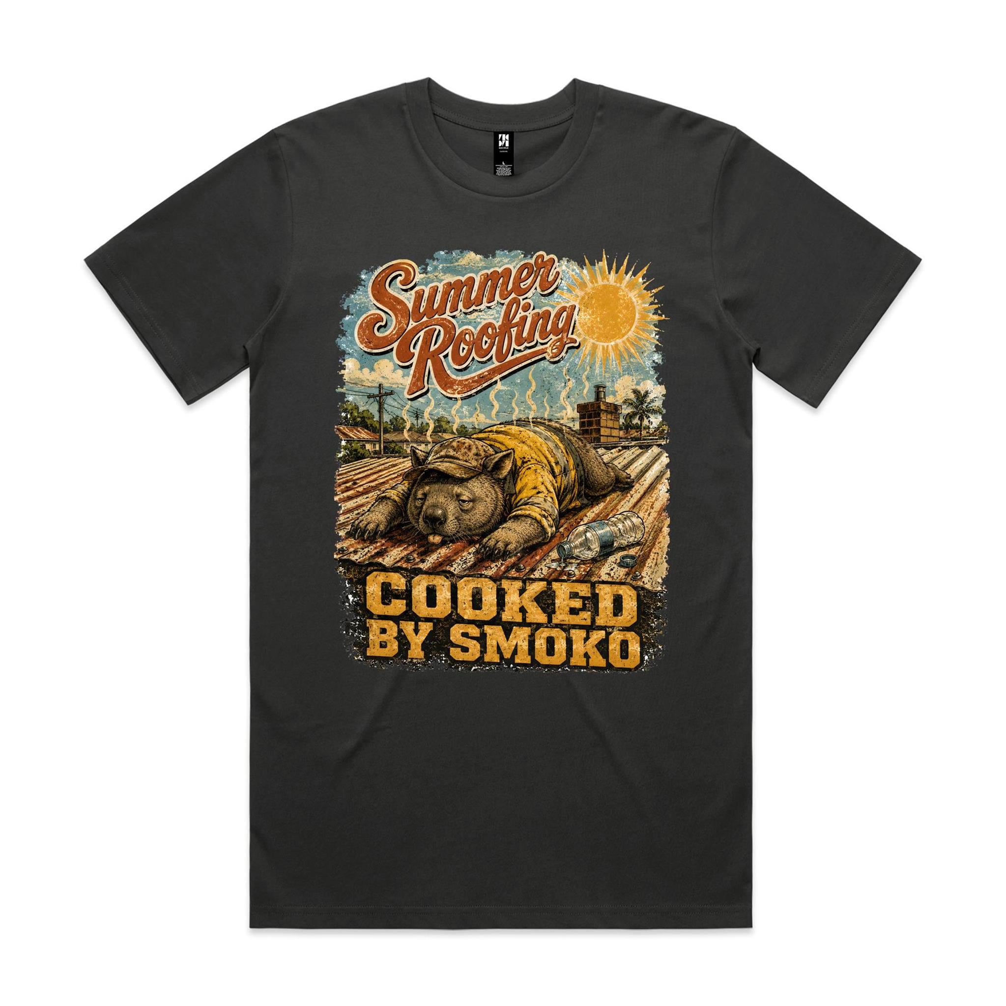 Summer Roofing — Cooked by Smoko | Wombat Roofer Tee