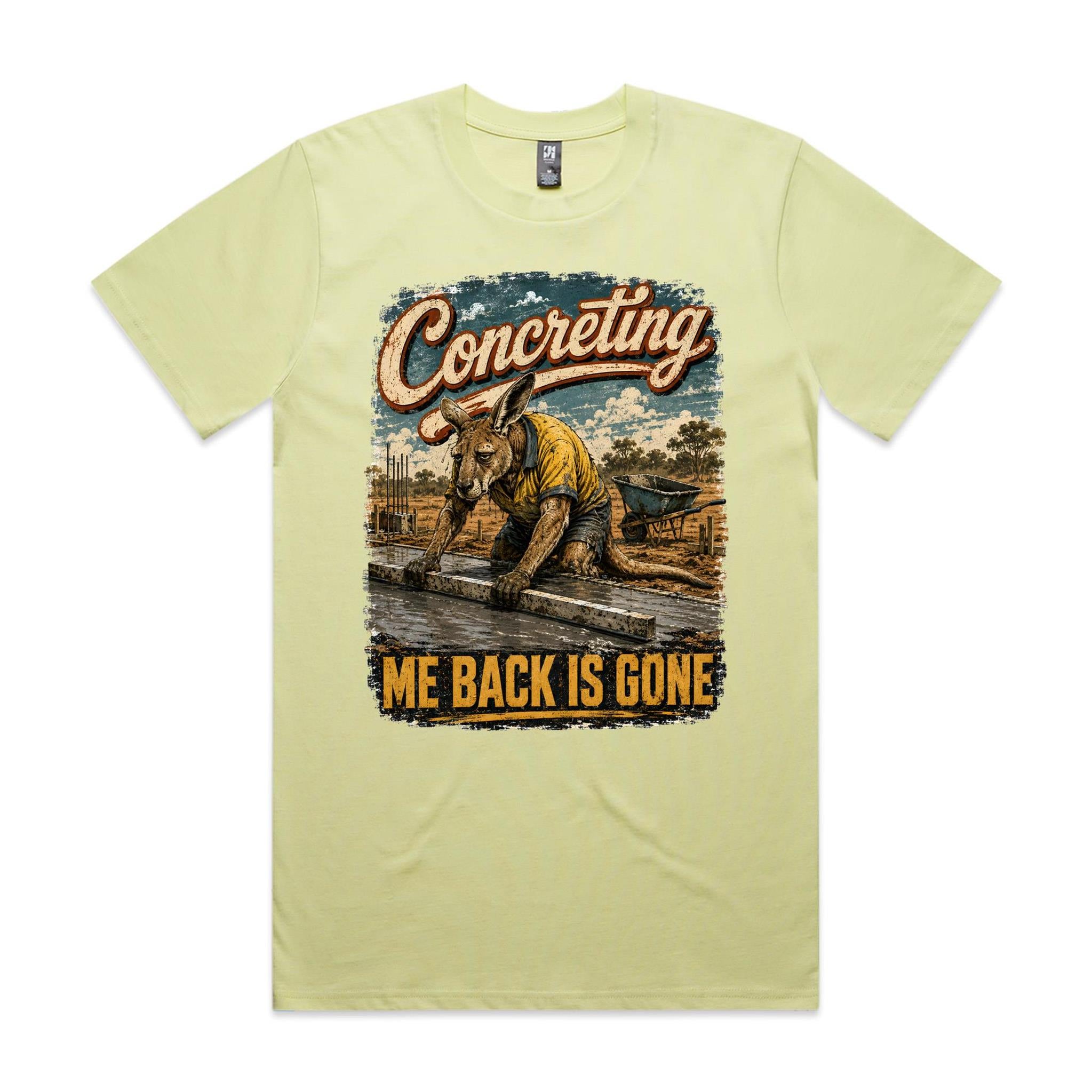 Concreting — Me Back Is Gone | Kangaroo Concreter Tee