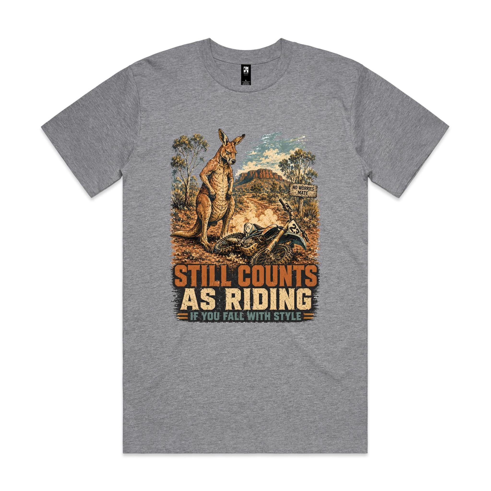 Still Counts as Riding — Kangaroo Dirt Bike Tee