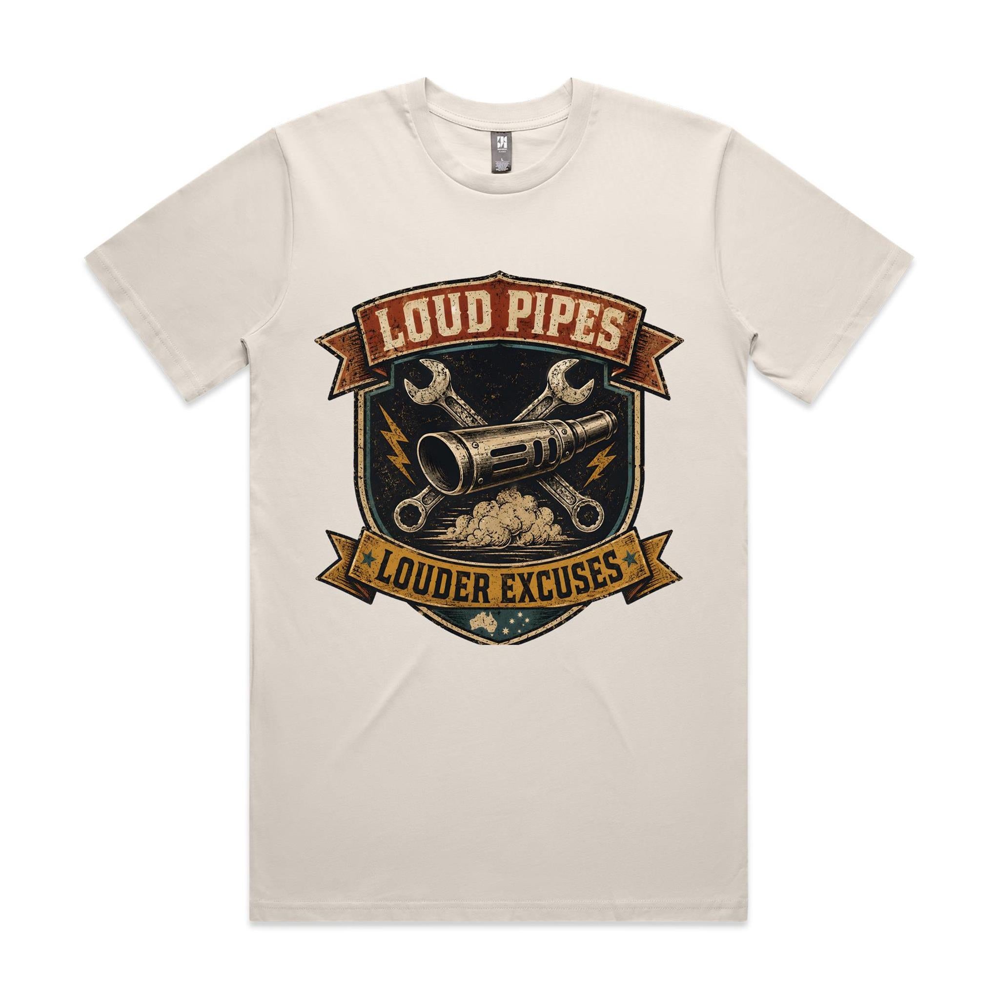 Loud Pipes, Louder Excuses — Motorbike Tee