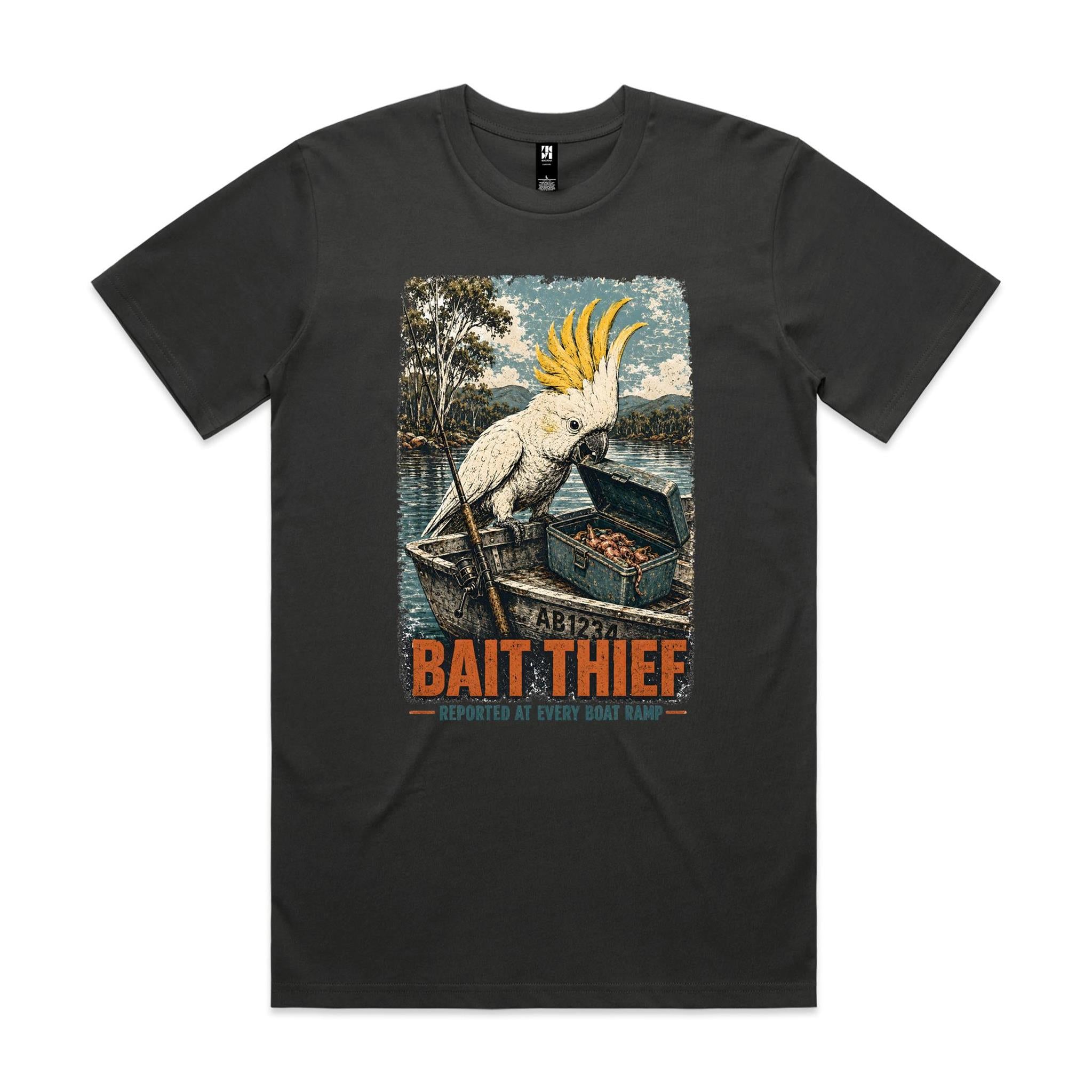 Bait Thief — Reported at Every Boat Ramp | Cockatoo Fishing Tee