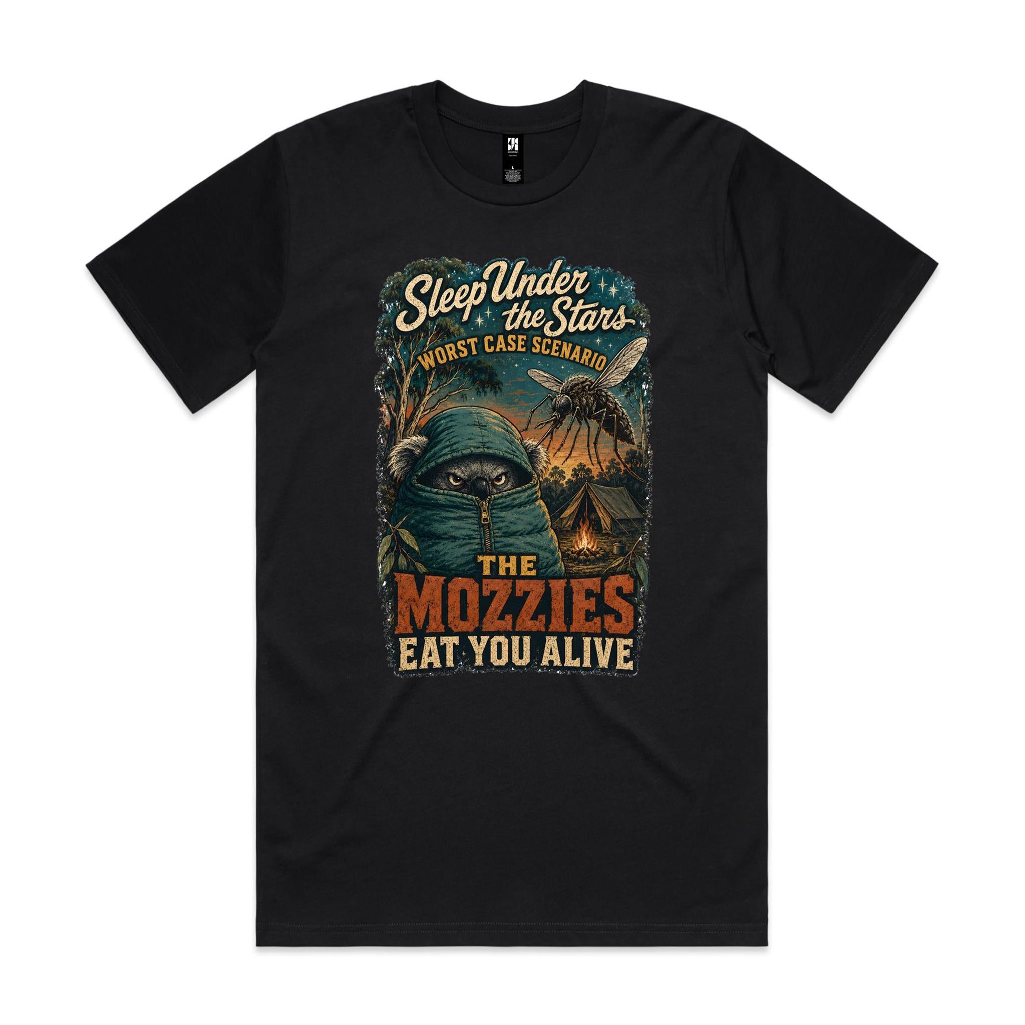 Sleep Under the Stars — The Mozzies Eat You Alive | Koala Camping Tee