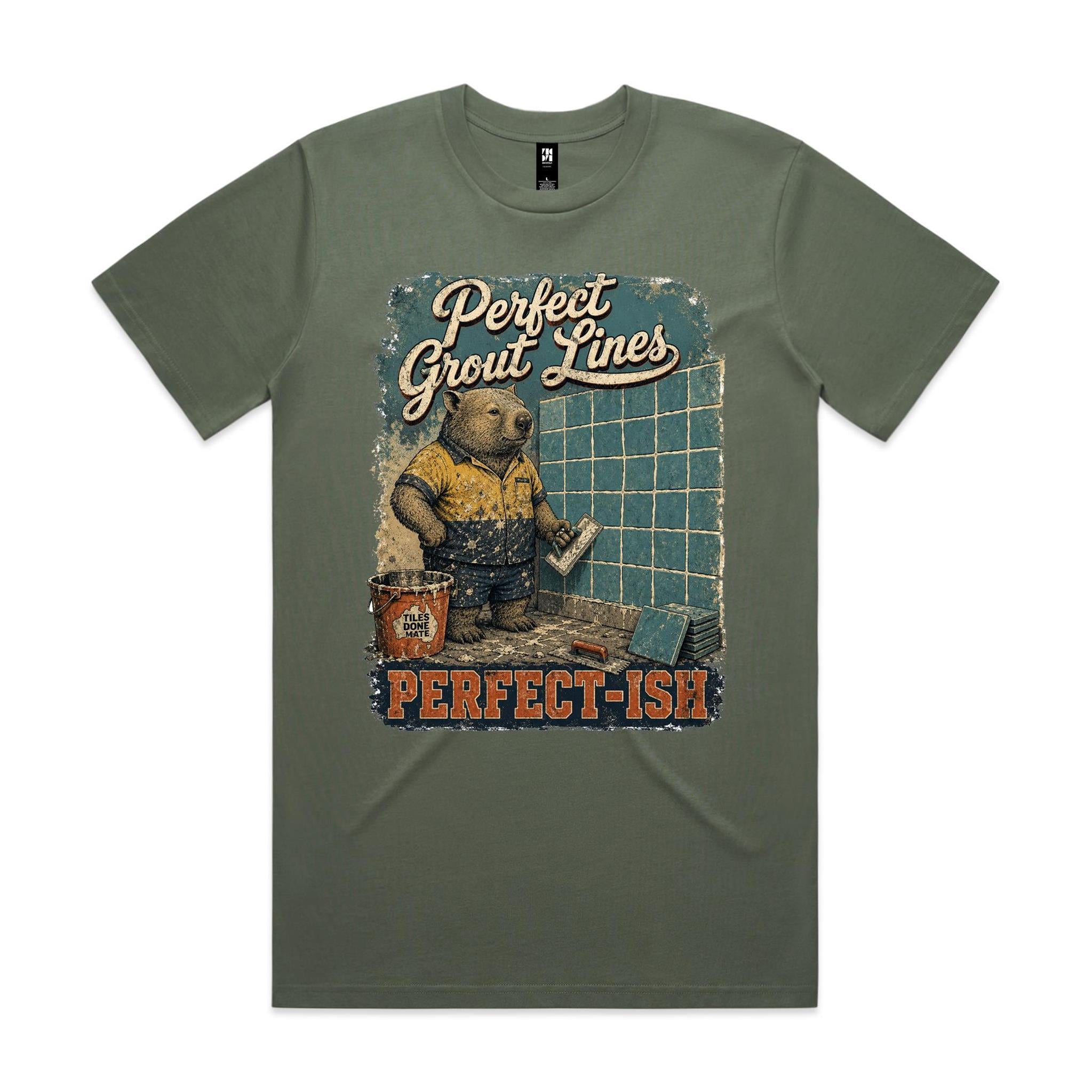 Perfect Grout Lines — Perfect-ish | Wombat Tiler Tee