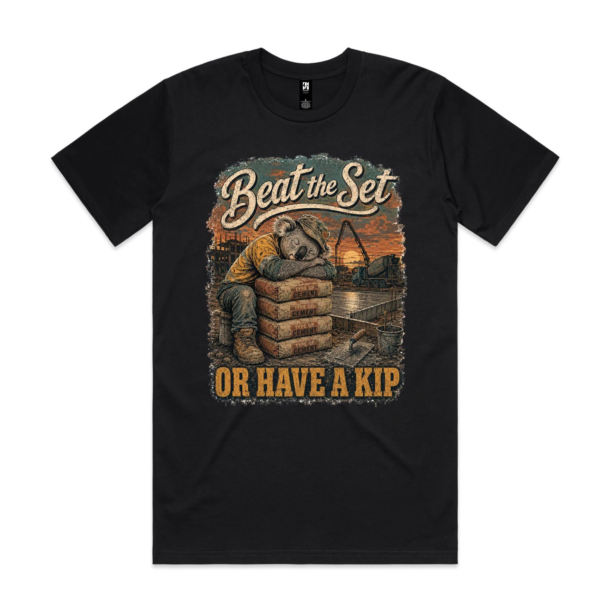Beat the Set — Or Have a Kip | Koala Concreter Tee