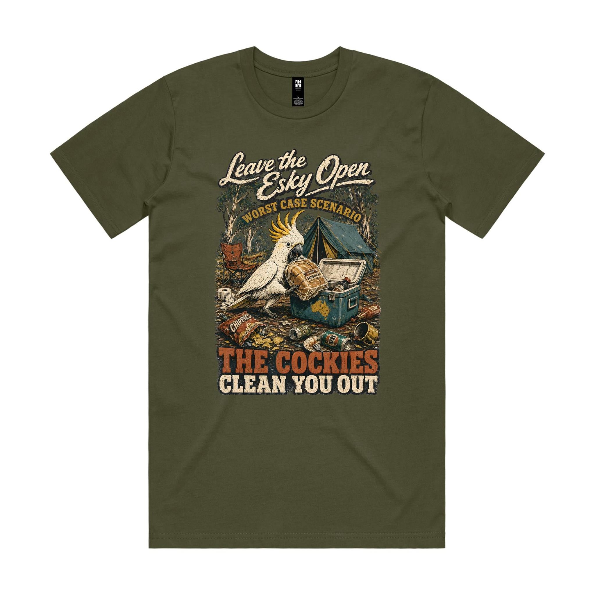 Leave the Esky Open — The Cockies Clean You Out | Cockatoo Camping Tee