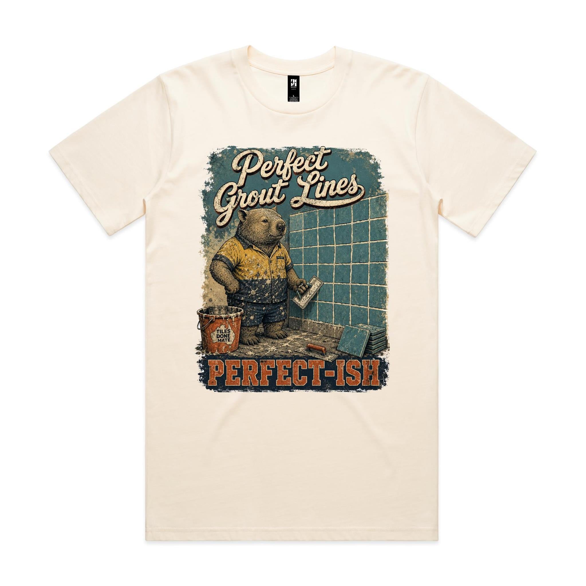 Perfect Grout Lines — Perfect-ish | Wombat Tiler Tee