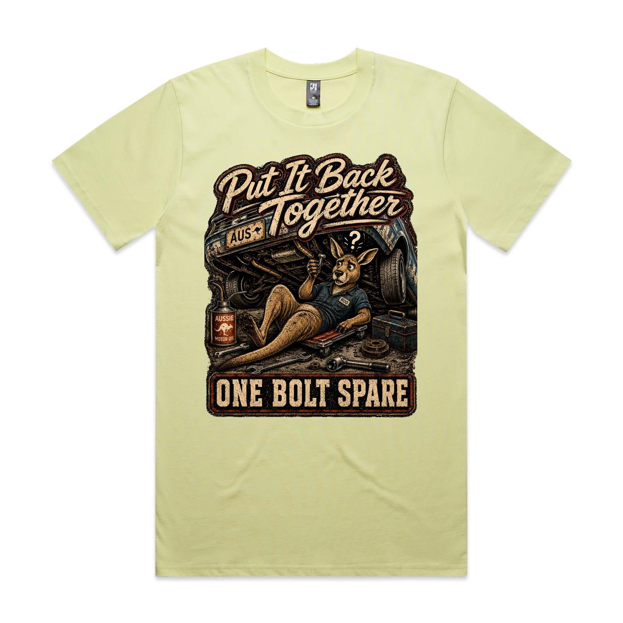 Put It Back Together — One Bolt Spare | Kangaroo Mechanic Tee
