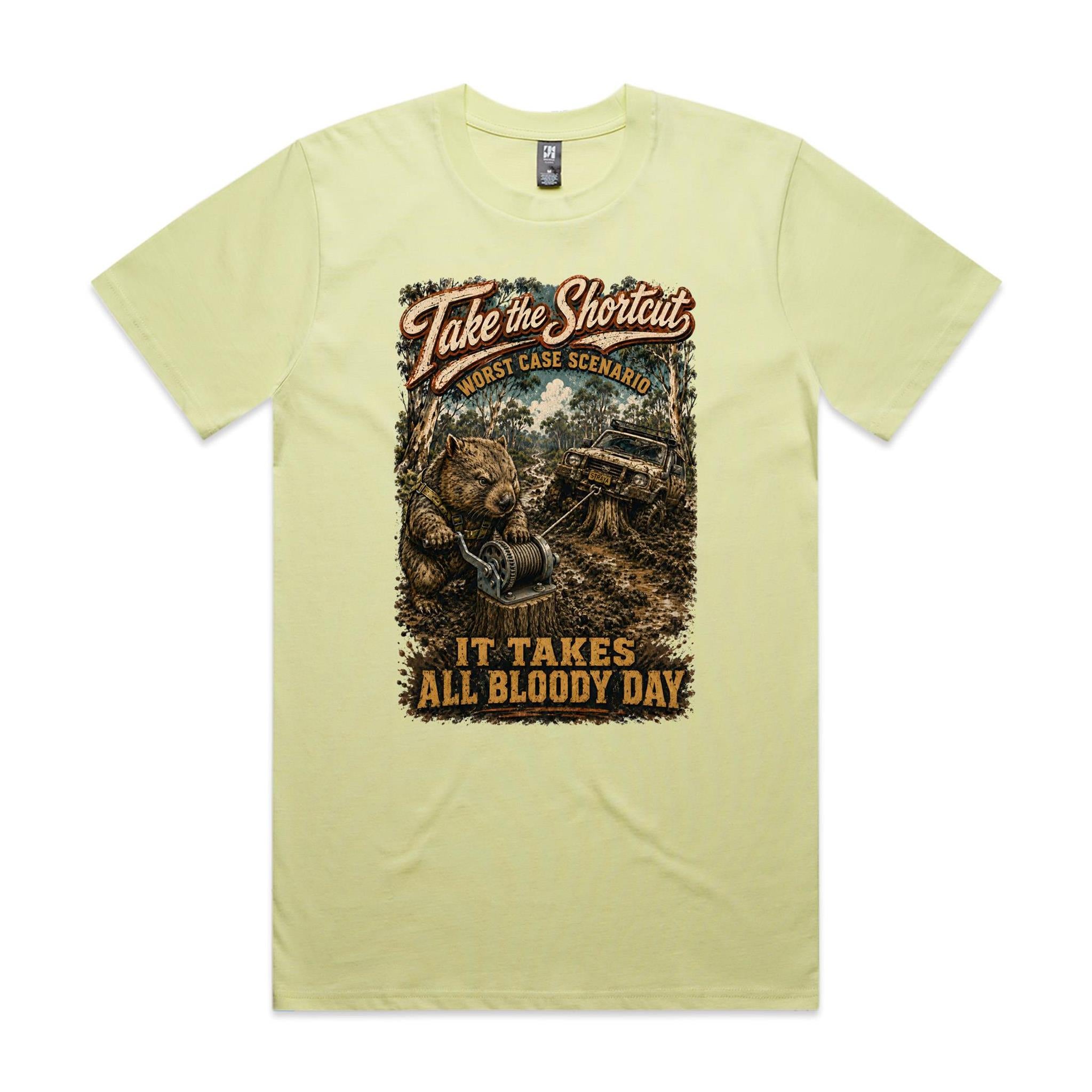 Take the Shortcut — It Takes All Bloody Day | Wombat 4WD Tee
