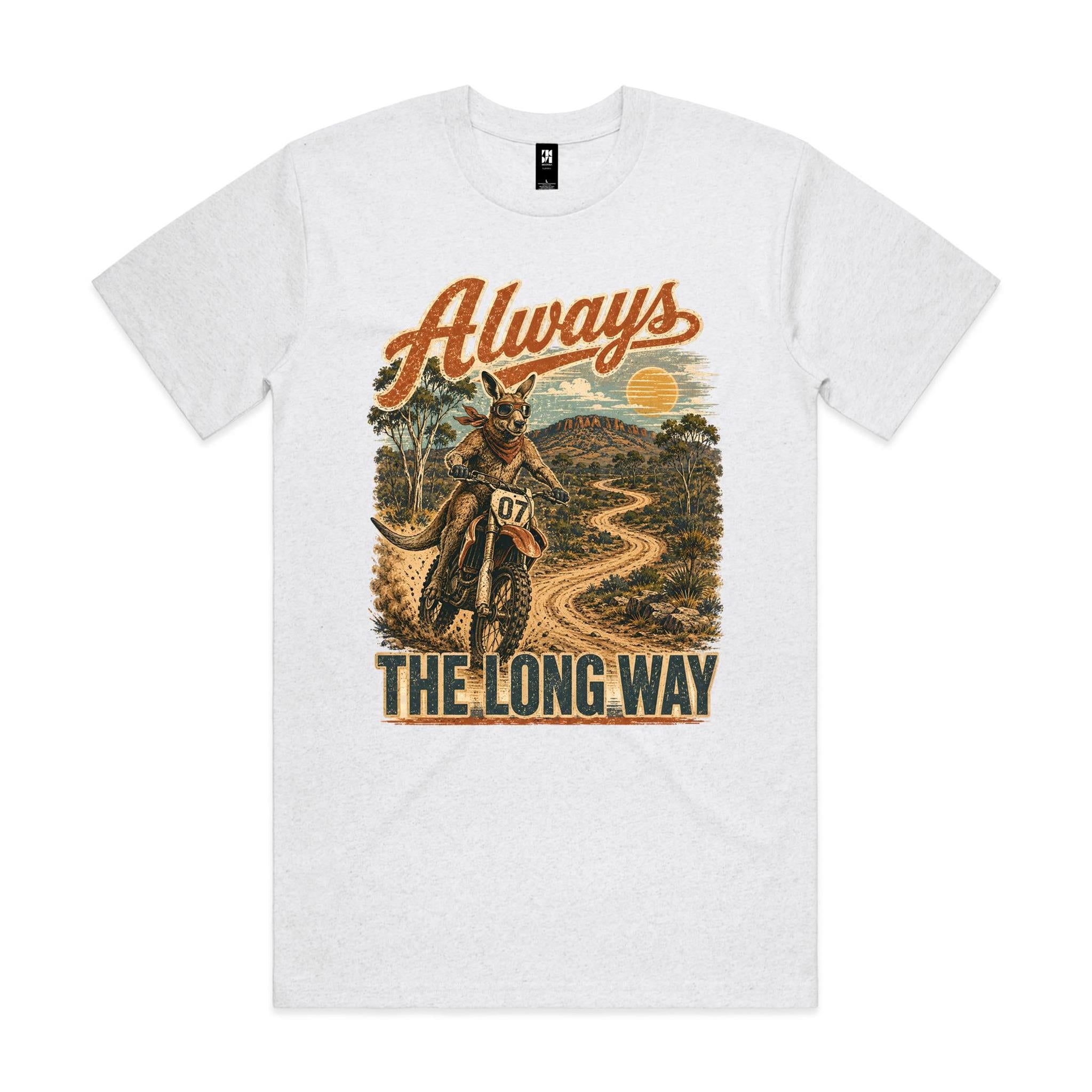 Always the Long Way — Kangaroo Dirt Bike Tee