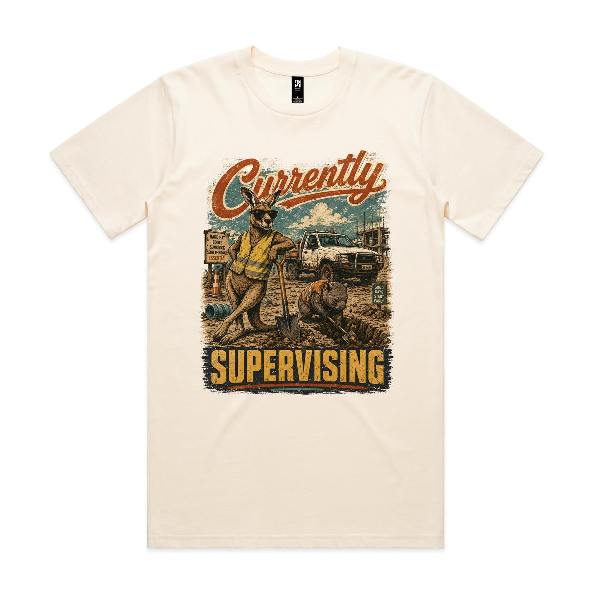 Currently Supervising — Kangaroo & Wombat Tradie Tee