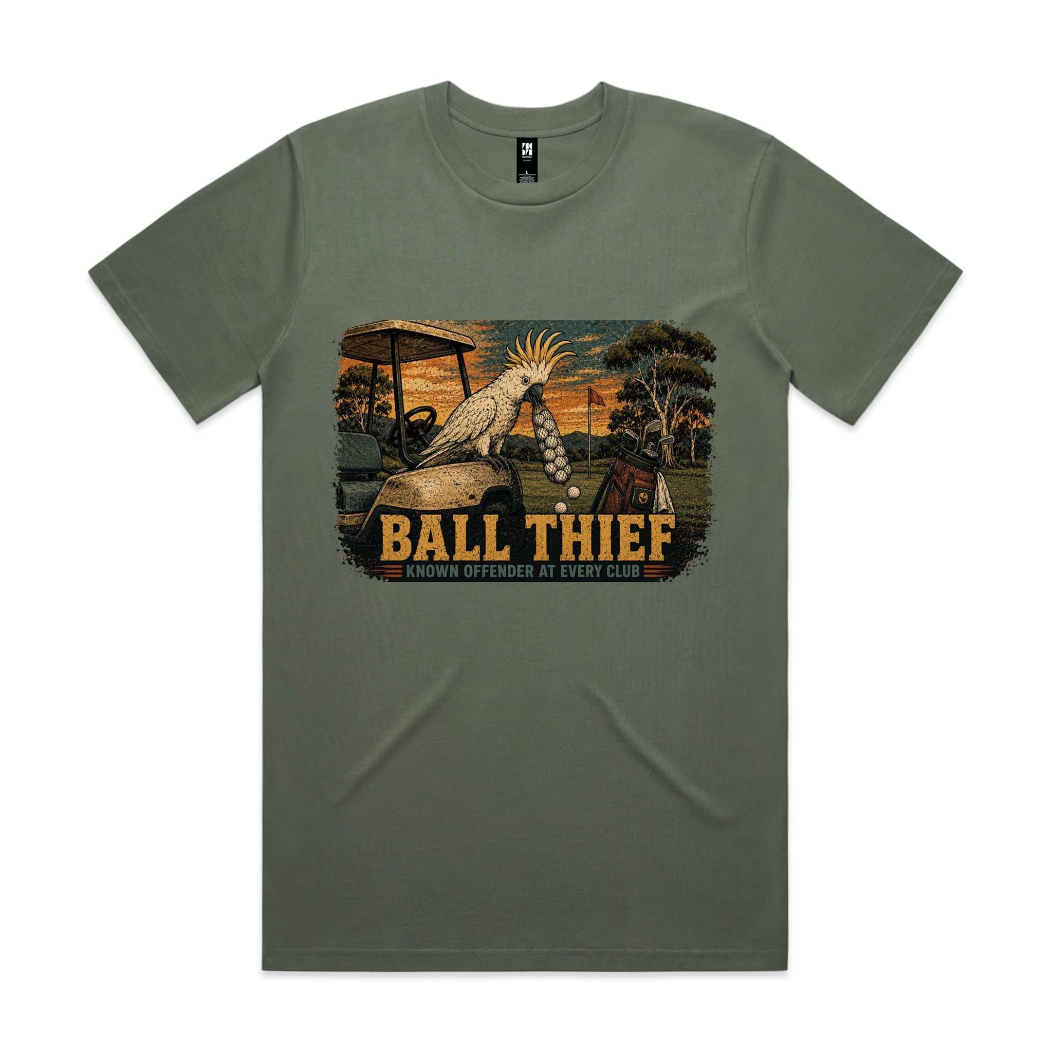 Ball Thief — Known Offender at Every Club | Cockatoo Golf Tee
