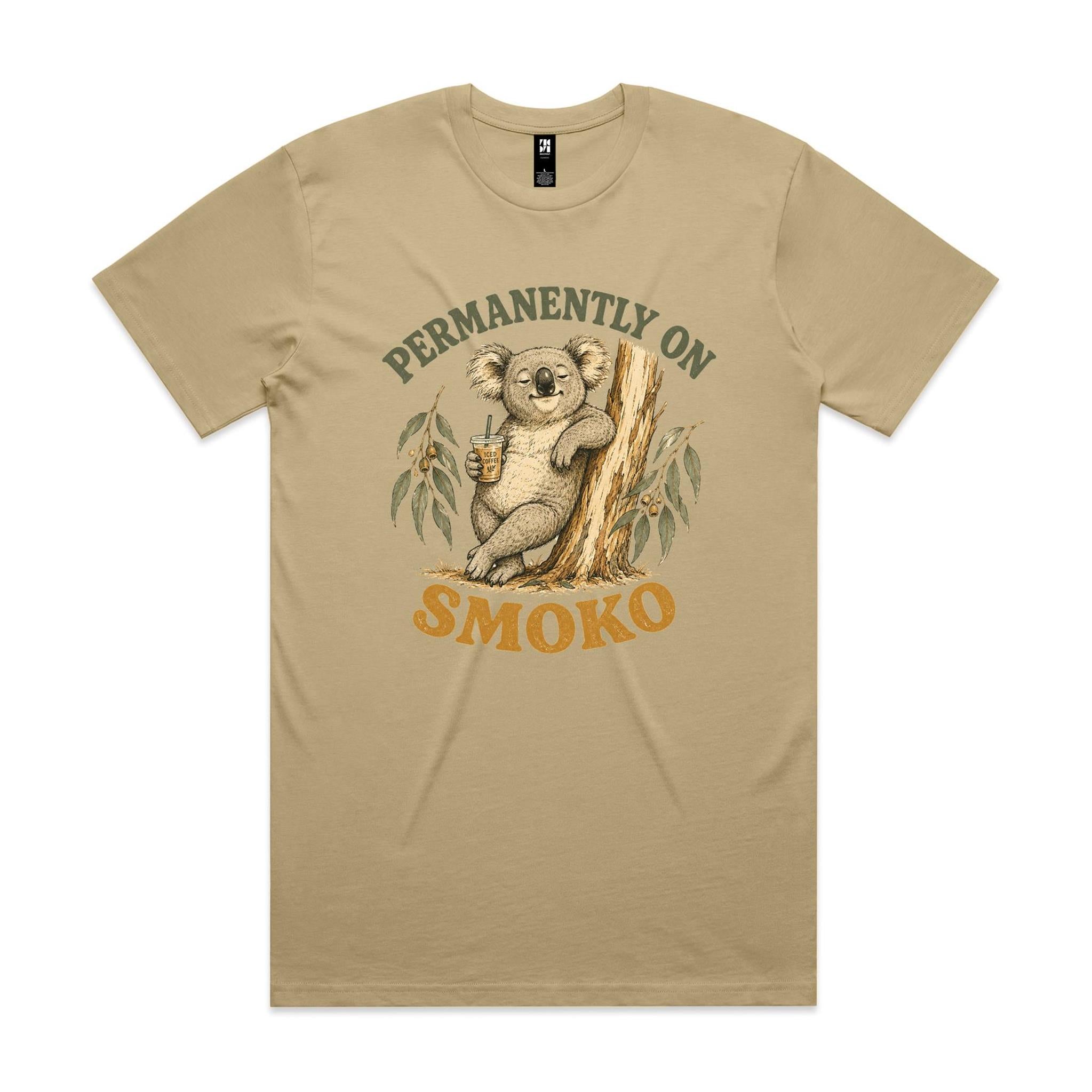 Permanently on Smoko — Iced Coffee Koala Tee