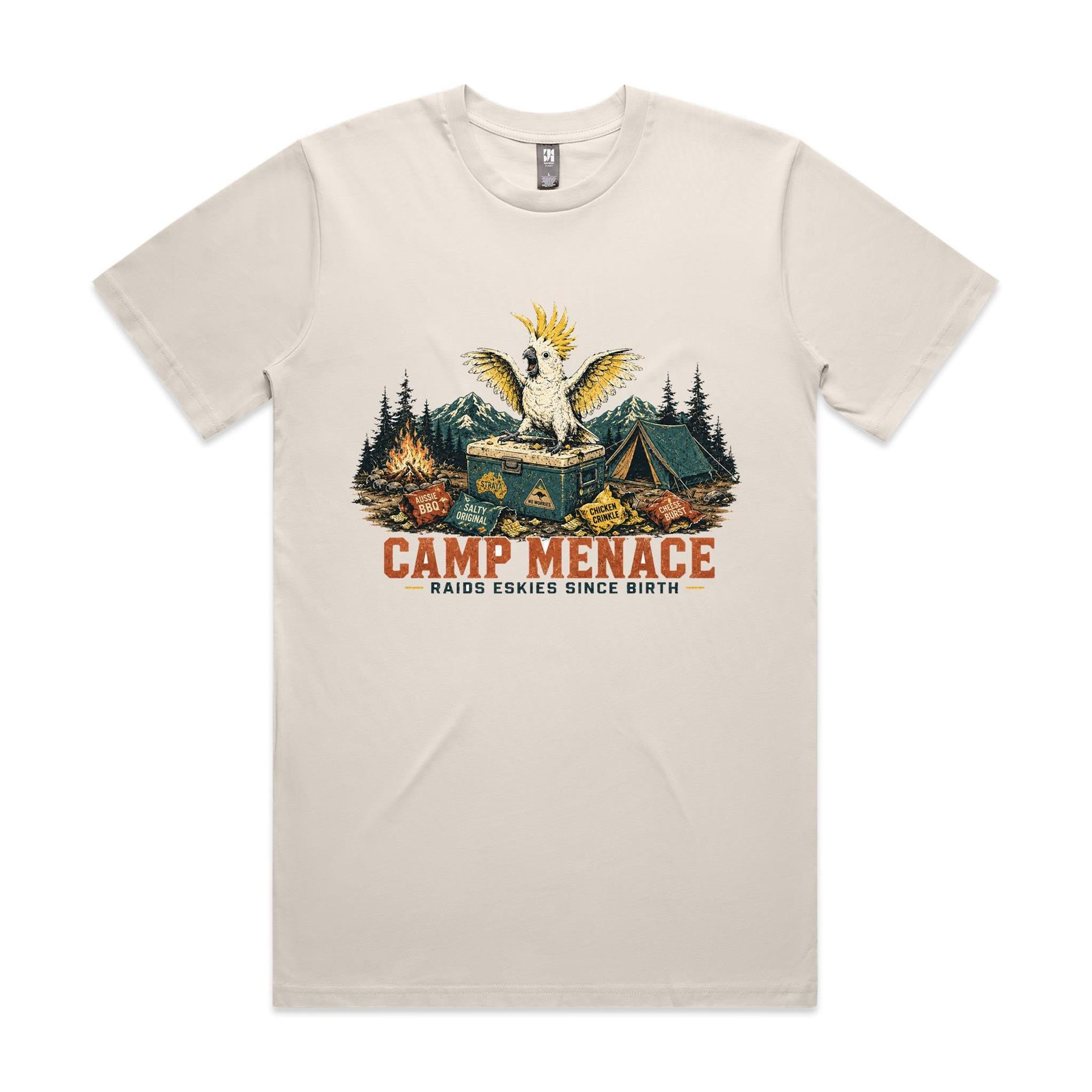 Camp Menace — Raids Eskies Since Birth | Cockatoo Camping Tee