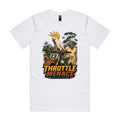 Throttle Menace, Loud by Design — Cockatoo Dirt Bike Tee