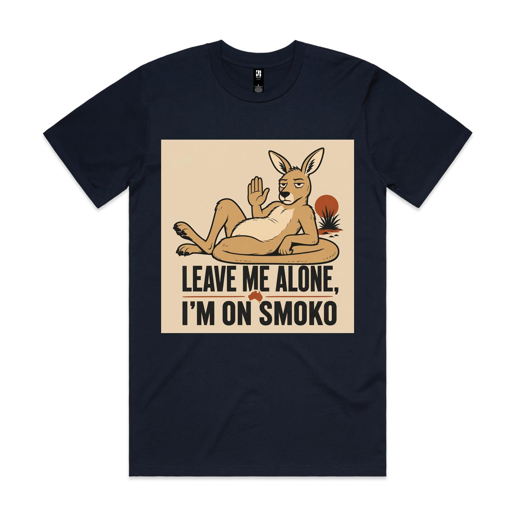 Leave Me Alone, I'm on Smoko — Reclining Kangaroo Tee