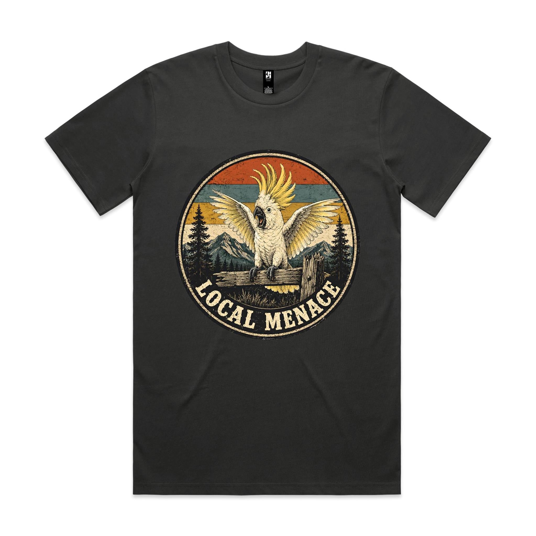 Local Menace — Cockatoo Retro Badge Tee