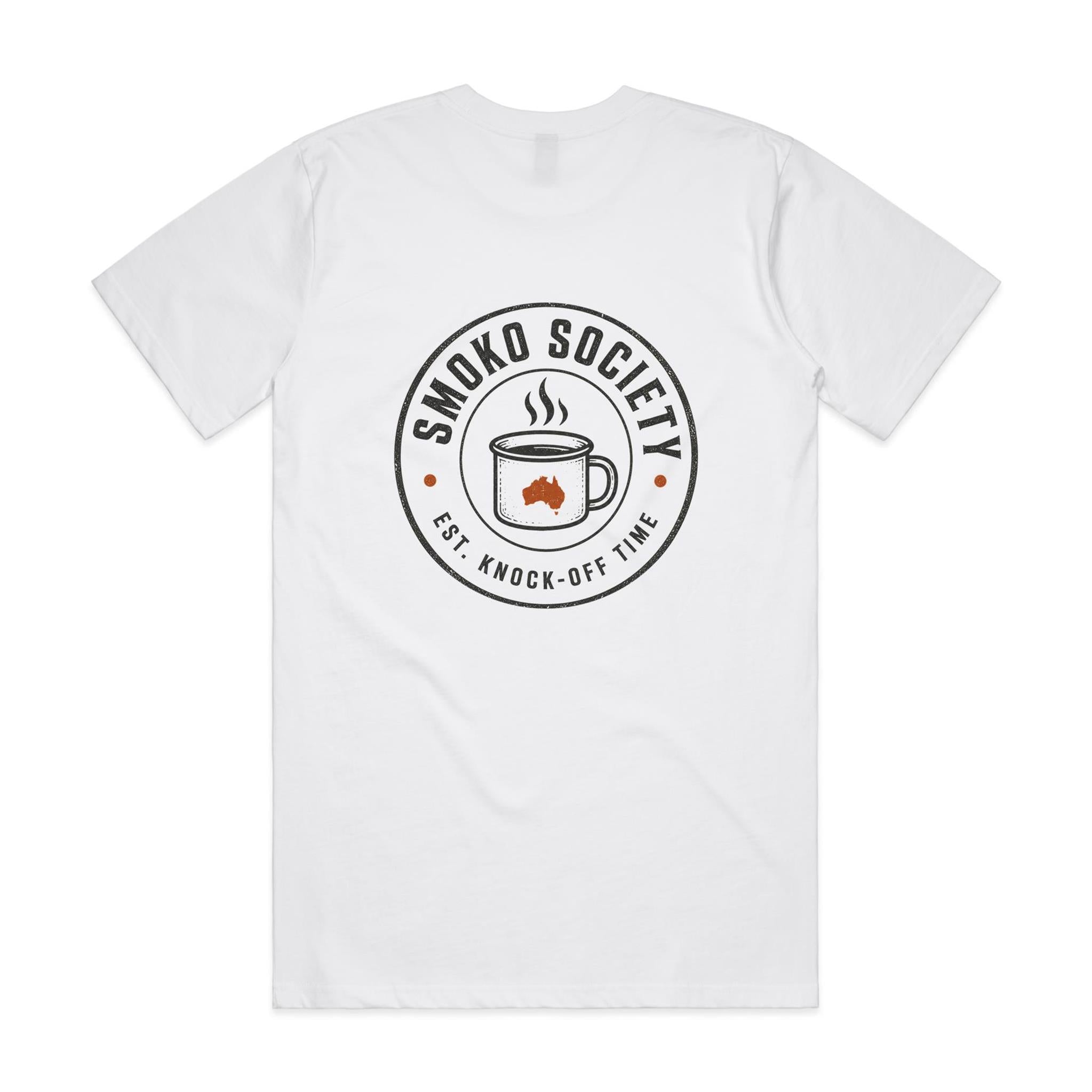 Smoko Society — Est. Knock-Off Time | Enamel Mug Logo Tee