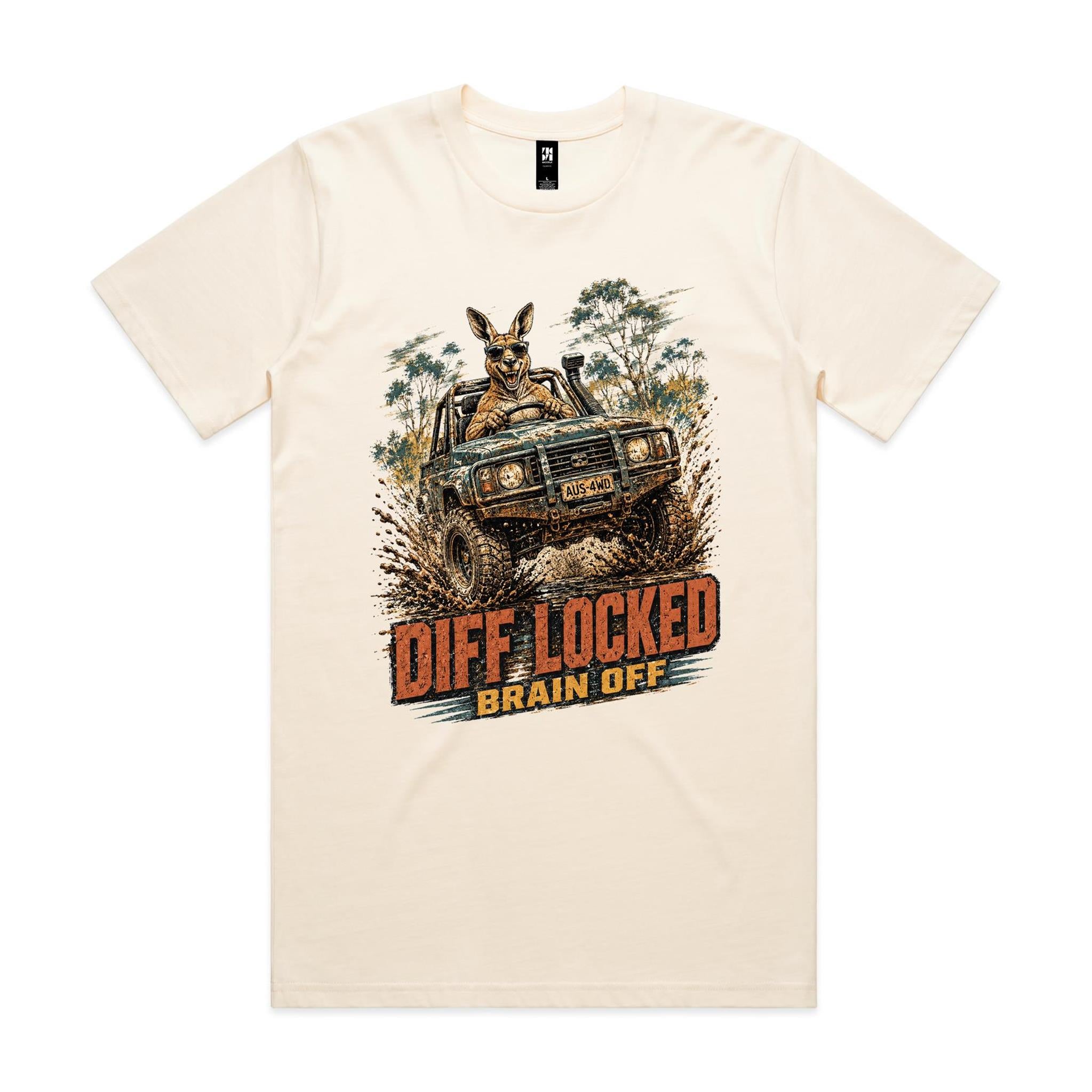 Diff Locked, Brain Off — 4WD Kangaroo Tee