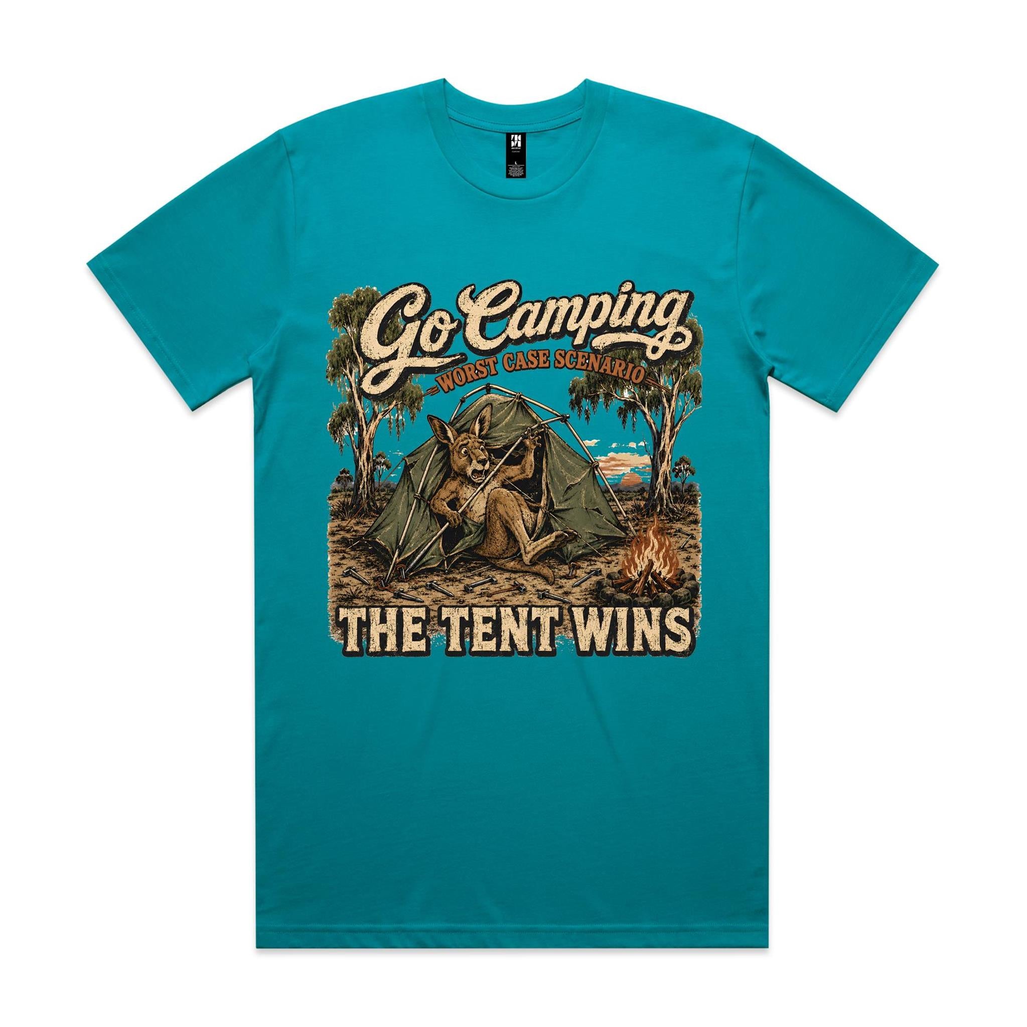Go Camping — The Tent Wins | Kangaroo Camping Tee