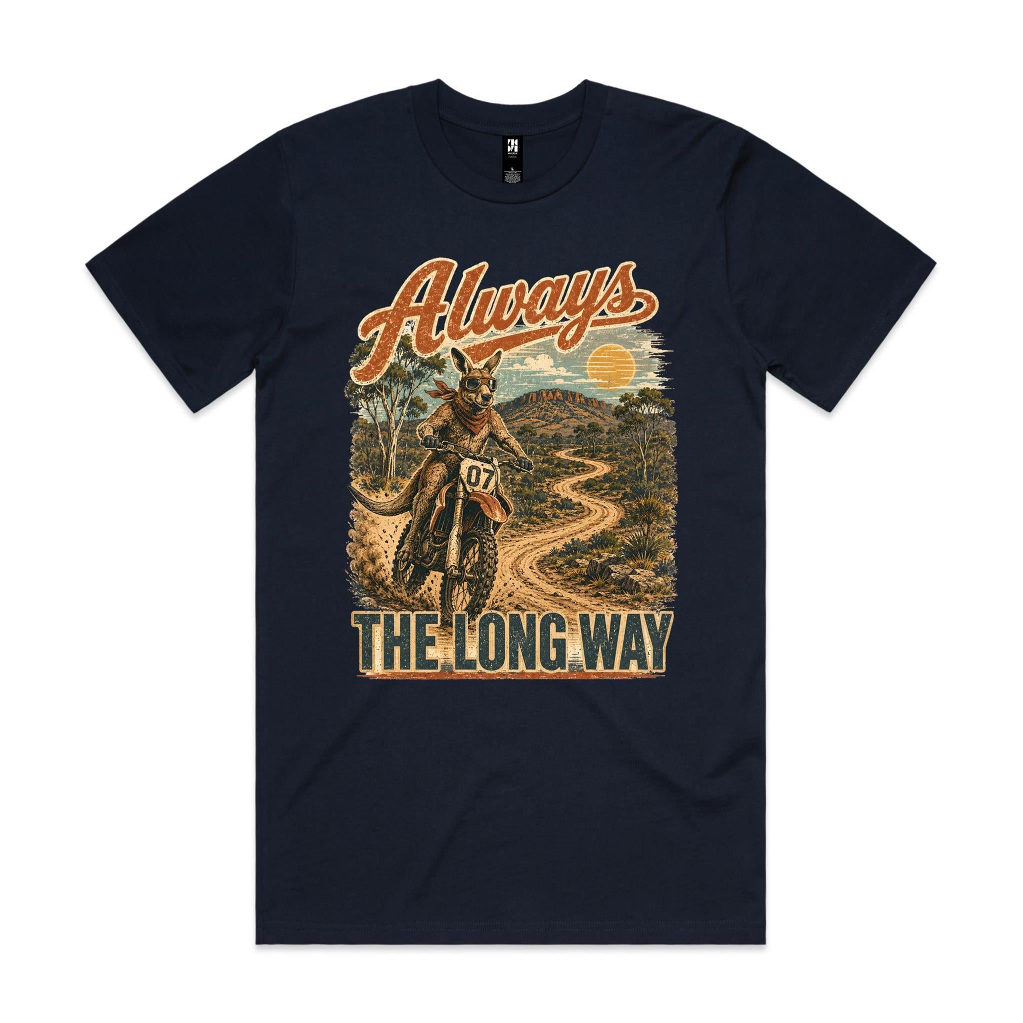 Always the Long Way — Kangaroo Dirt Bike Tee