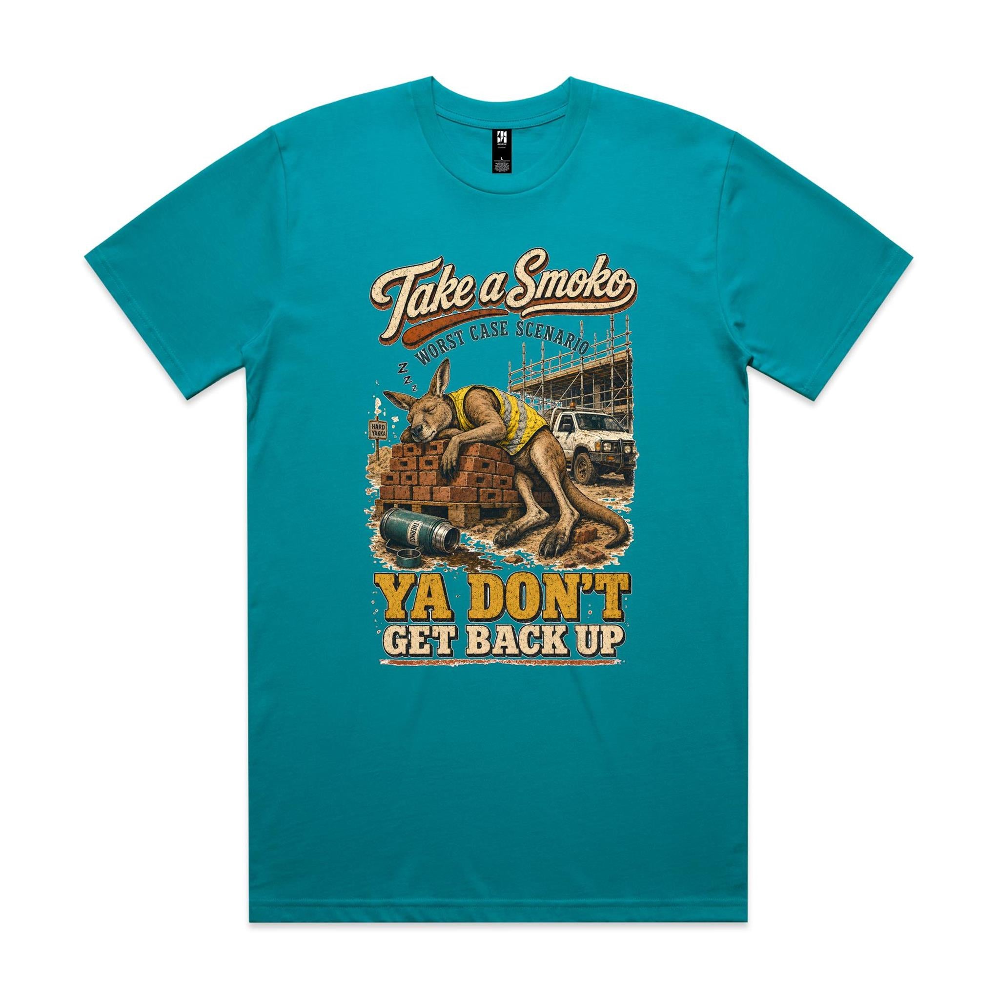 Take a Smoko — Ya Don't Get Back Up | Kangaroo Tradie Tee