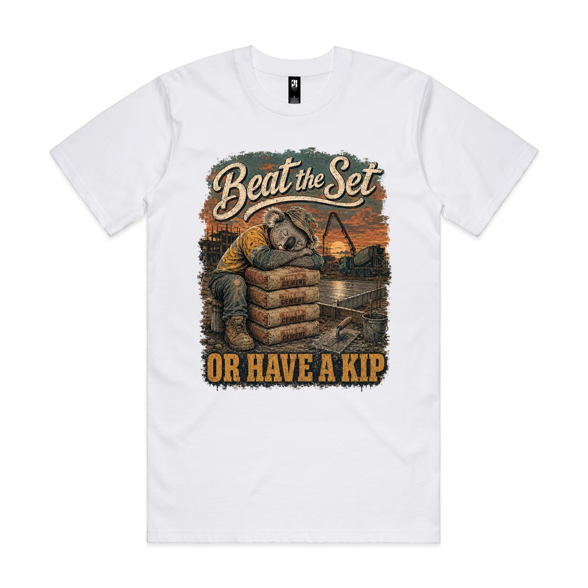Beat the Set — Or Have a Kip | Koala Concreter Tee