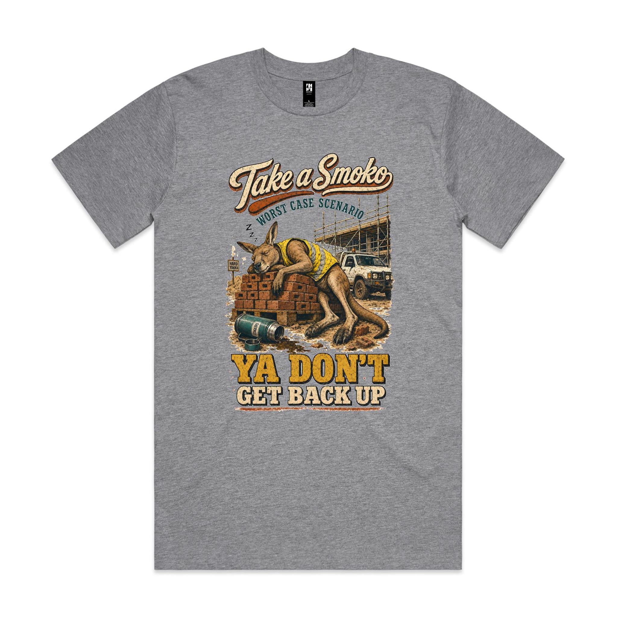Take a Smoko — Ya Don't Get Back Up | Kangaroo Tradie Tee