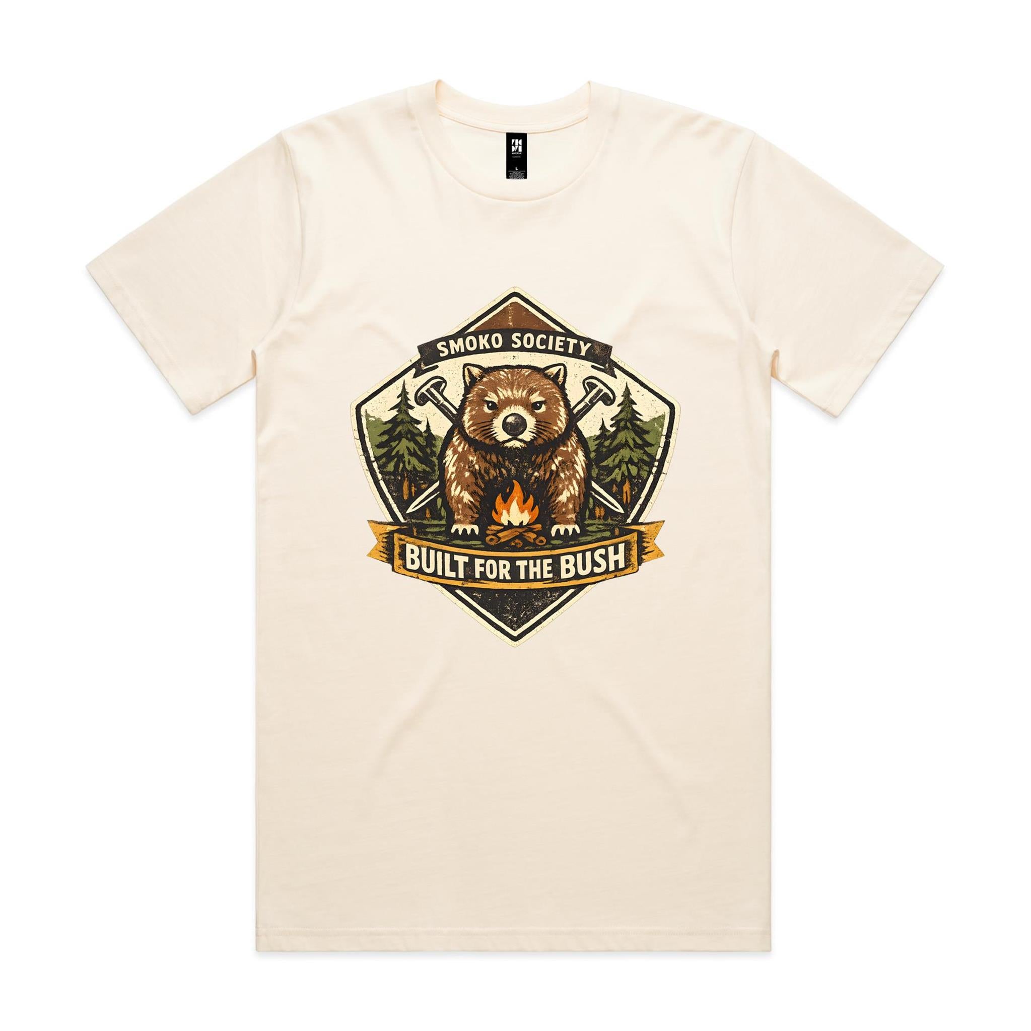 Smoko Society Wombat — Built for the Bush Tee