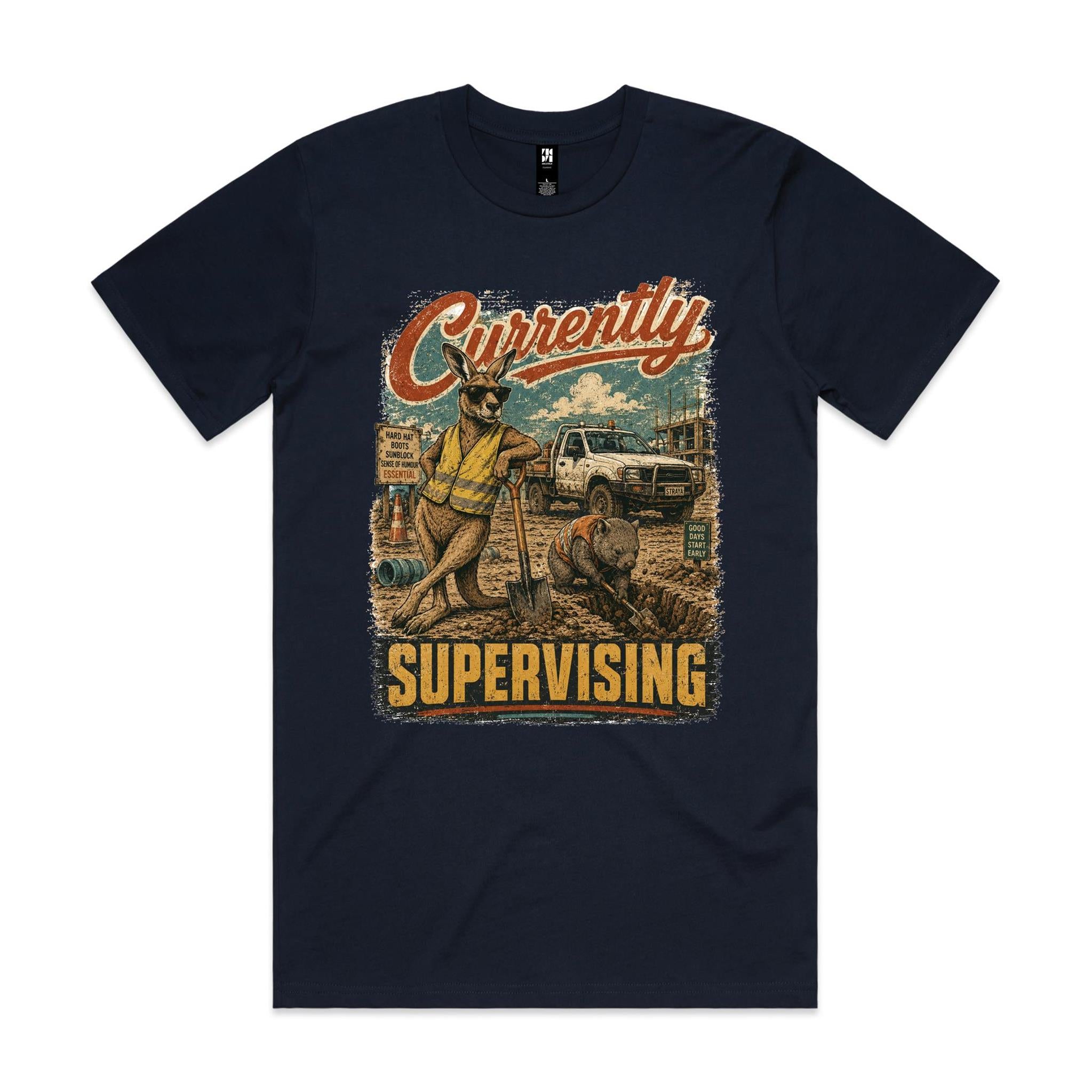 Currently Supervising — Kangaroo & Wombat Tradie Tee