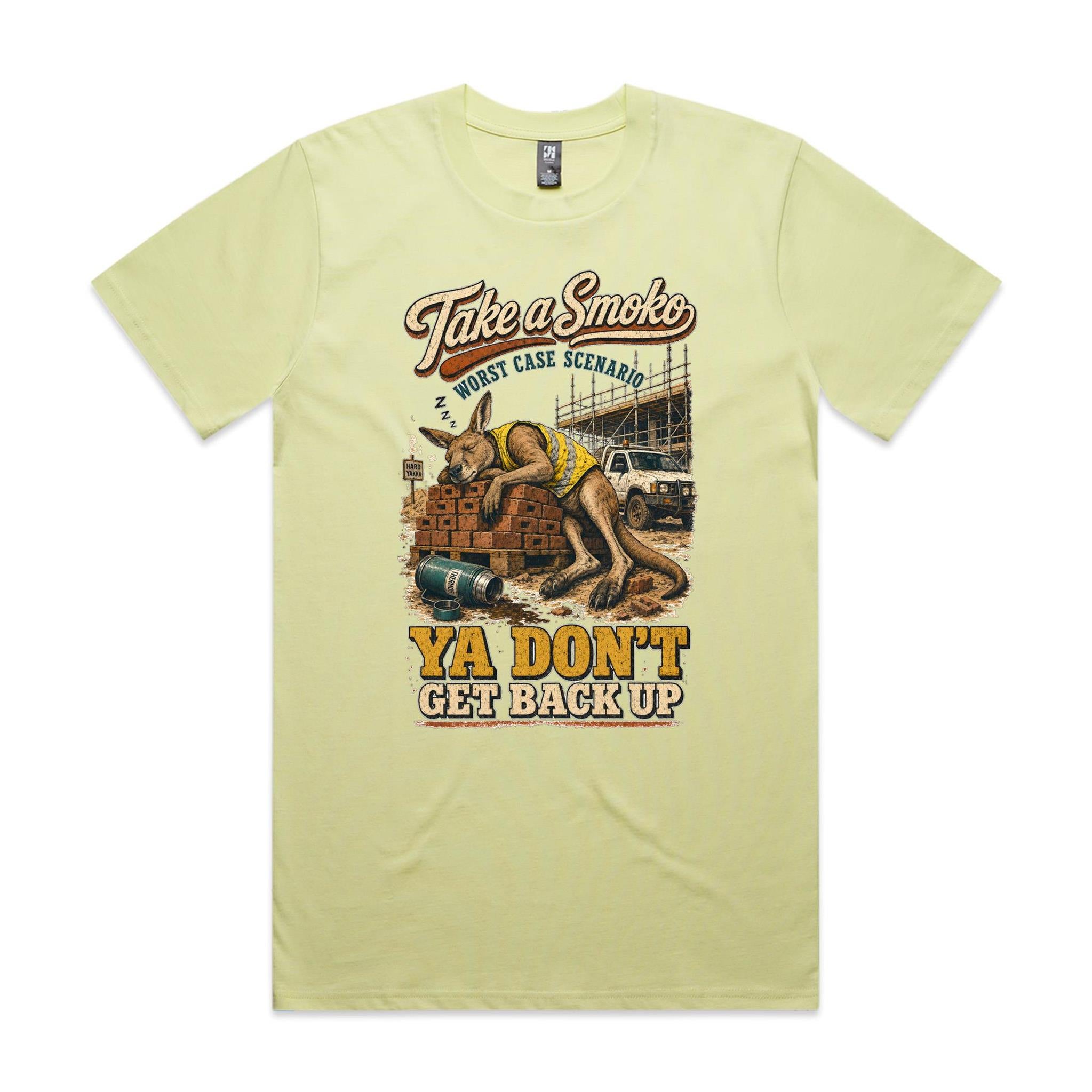 Take a Smoko — Ya Don't Get Back Up | Kangaroo Tradie Tee