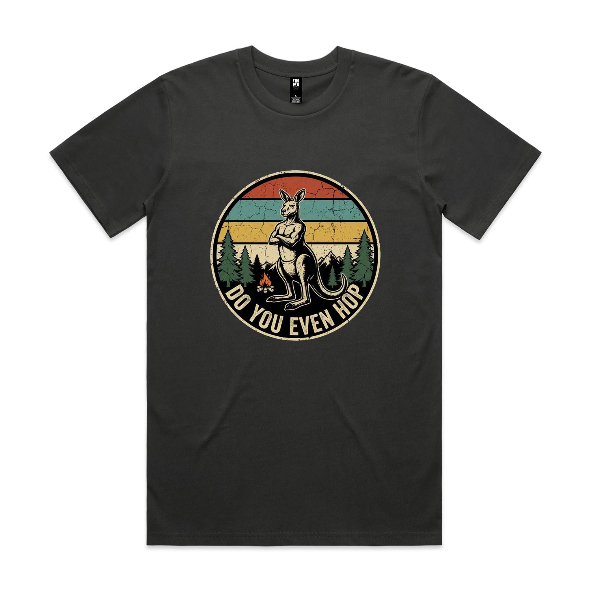 Do You Even Hop — Buff Kangaroo Retro Gym Tee