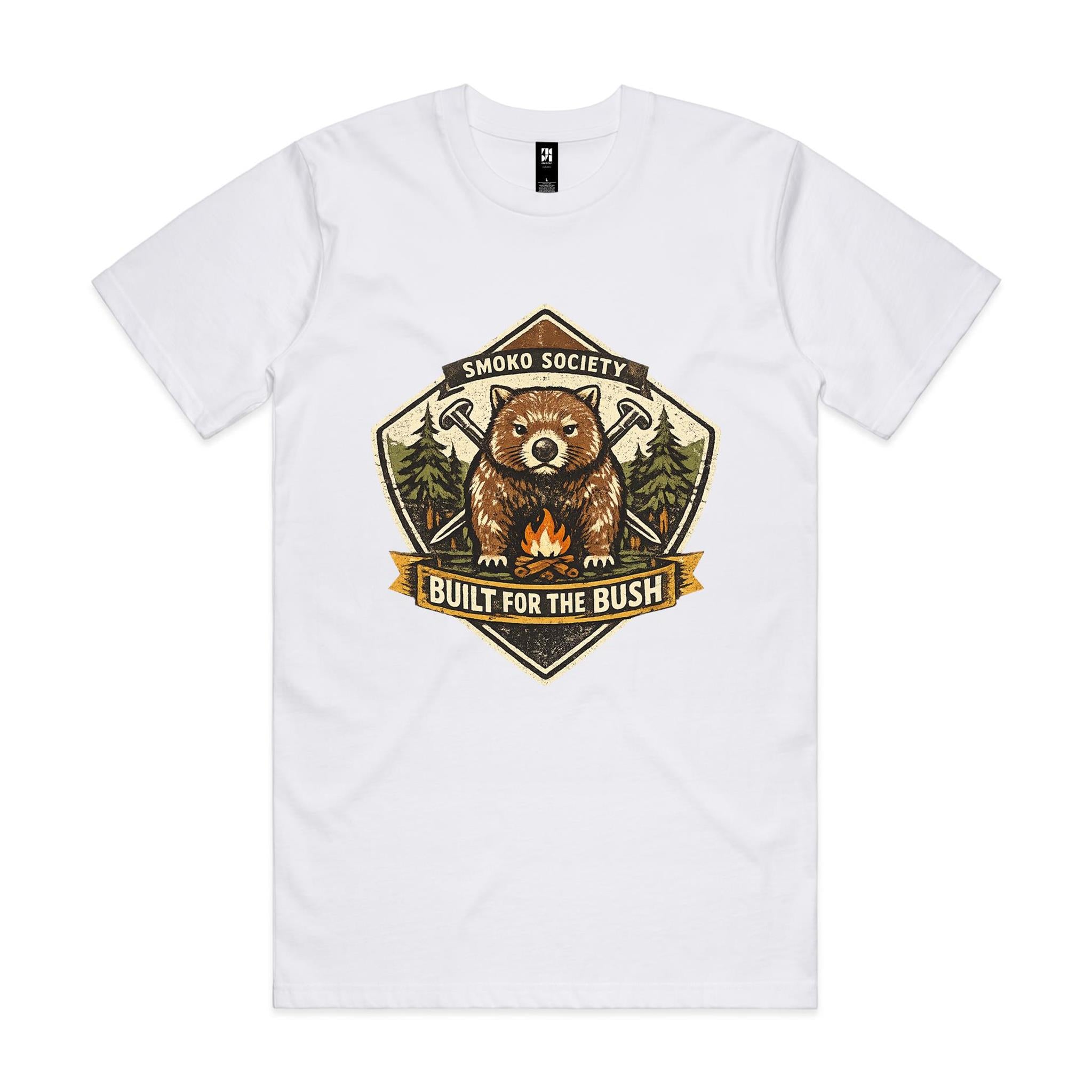 Smoko Society Wombat — Built for the Bush Tee