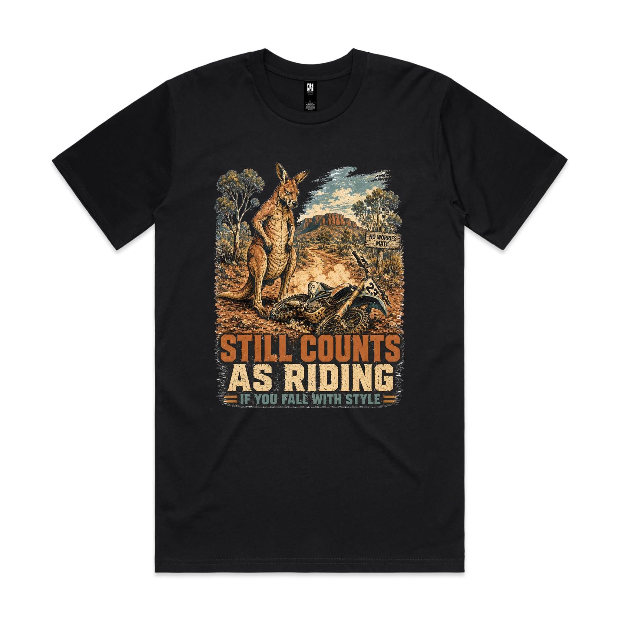 Still Counts as Riding — Kangaroo Dirt Bike Tee