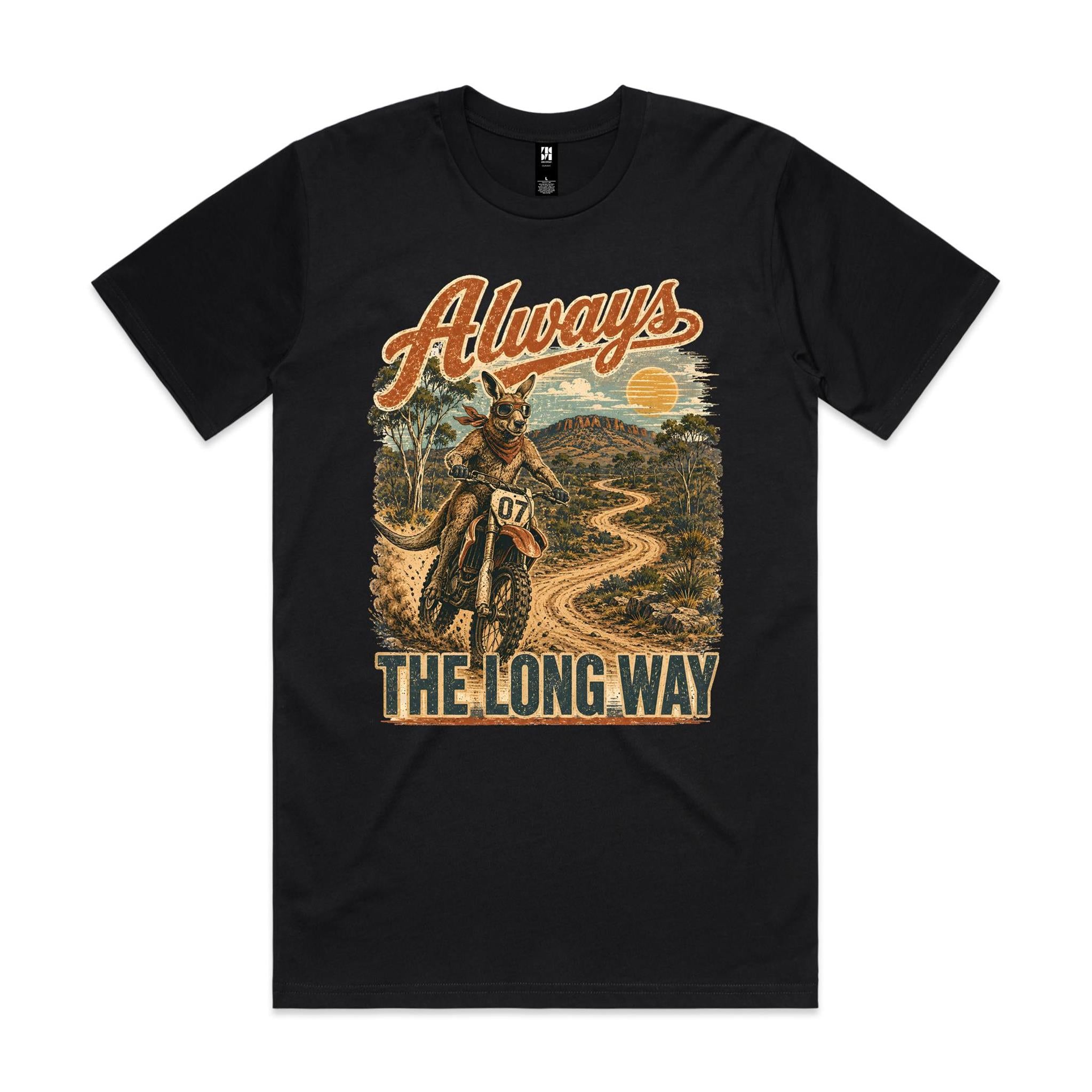 Always the Long Way — Kangaroo Dirt Bike Tee