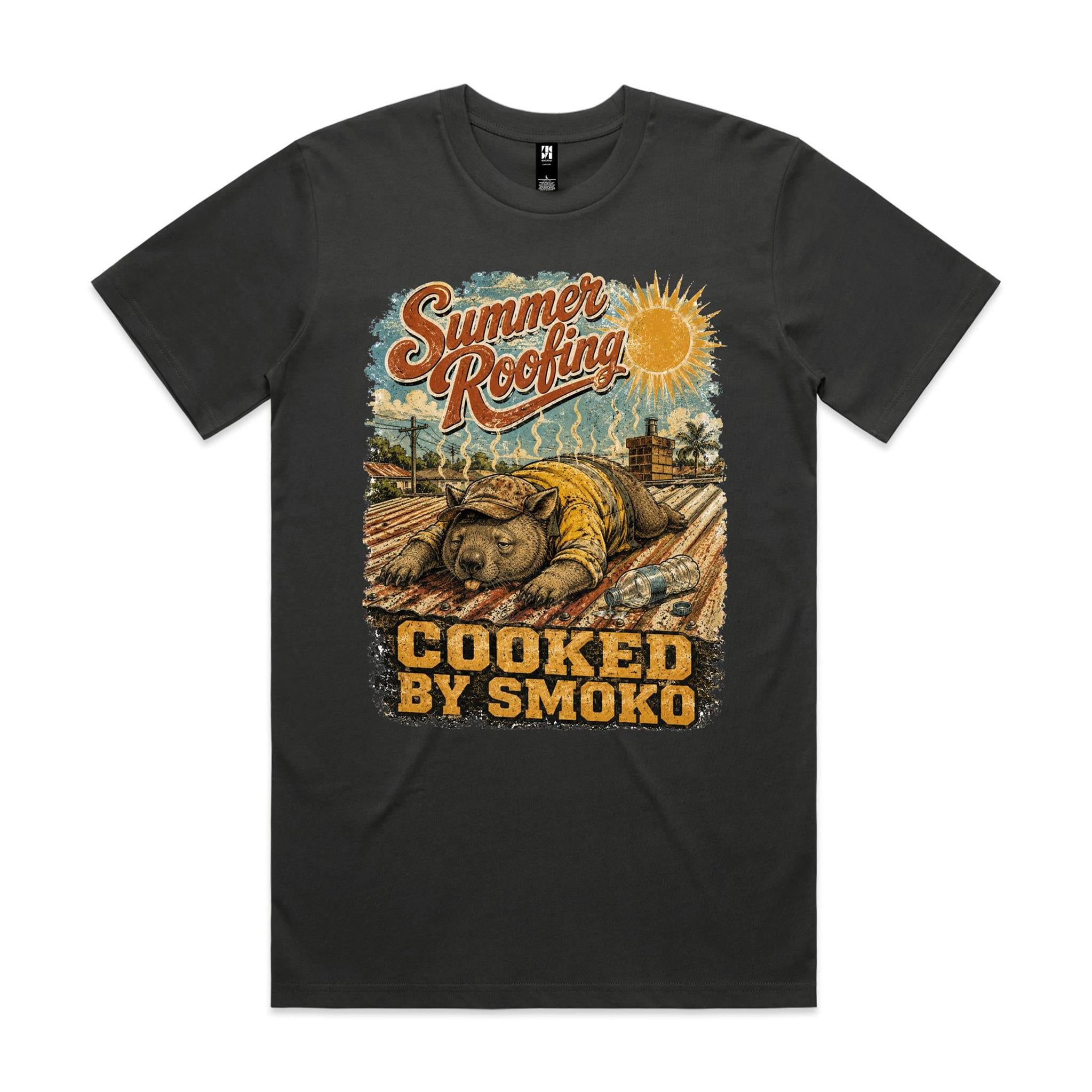 Summer Roofing — Cooked by Smoko | Wombat Roofer Tee