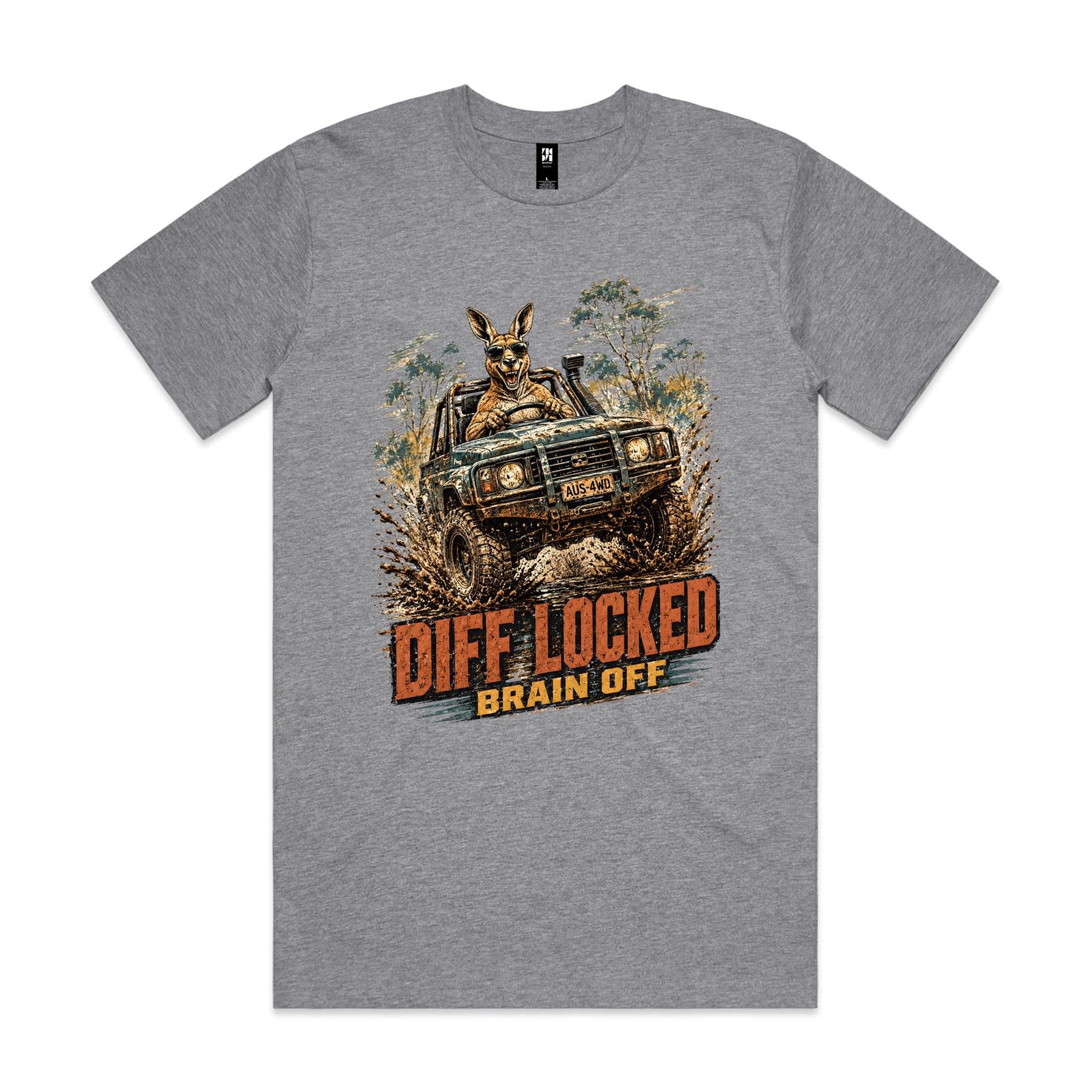 Diff Locked, Brain Off — 4WD Kangaroo Tee