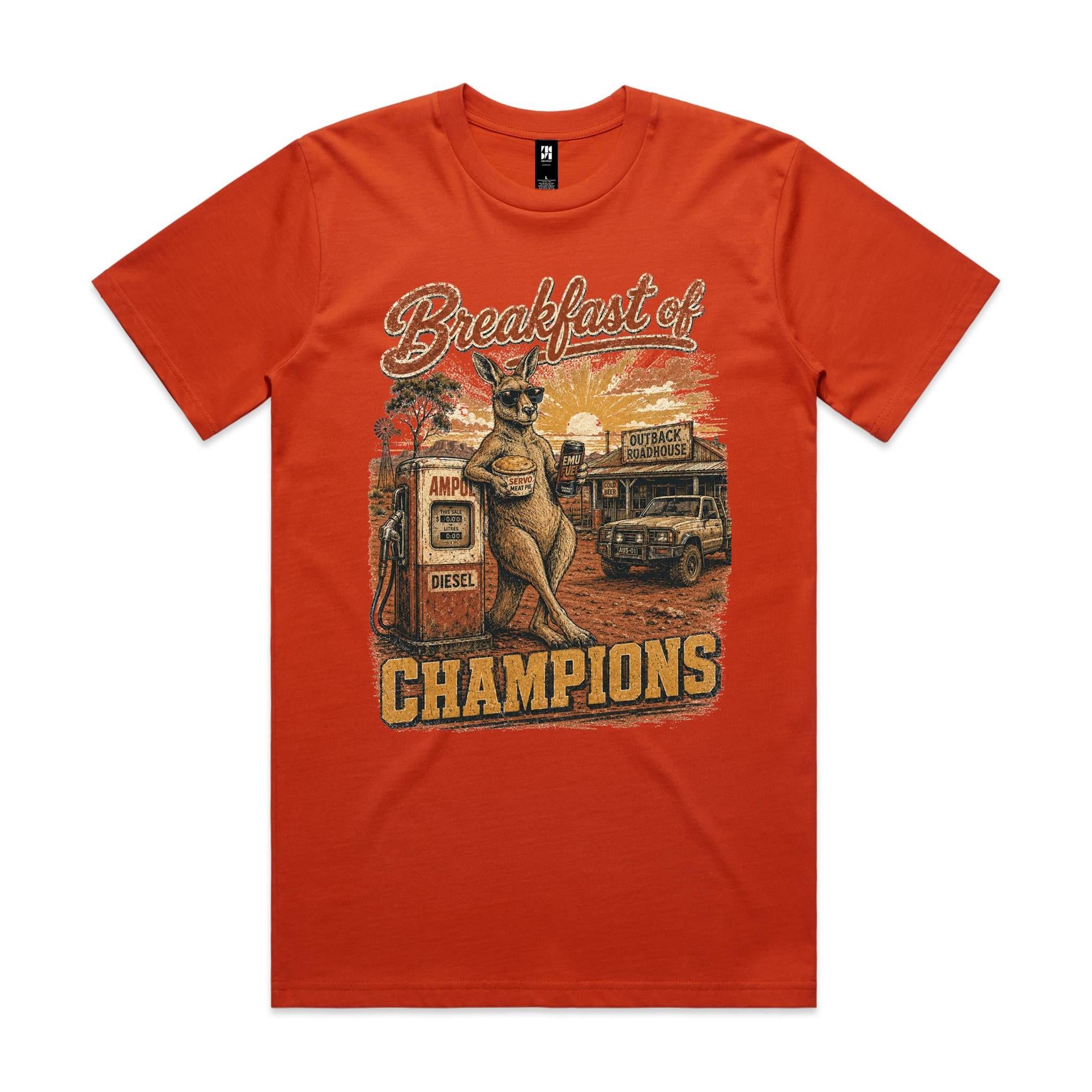 Breakfast of Champions — Kangaroo Servo Tee